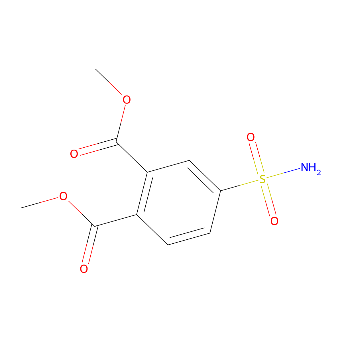 1,2-Dimethyl 4-sulfamoylbenzene-1,2-dicarboxylate molecular structure, CAS 1274758-35-8