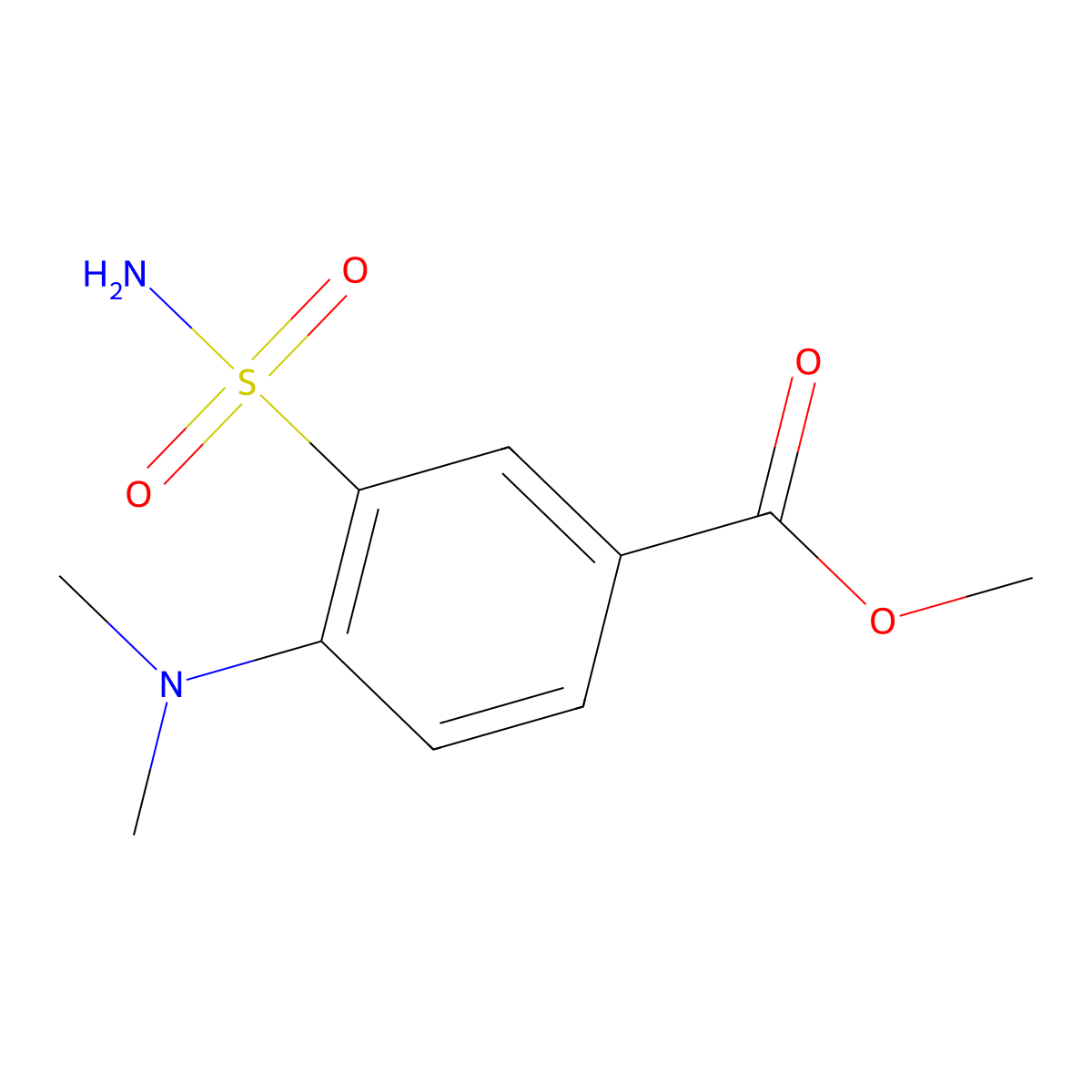 Methyl 4-(dimethylamino)-3-sulfamoylbenzoate molecular structure, CAS 1274758-60-9