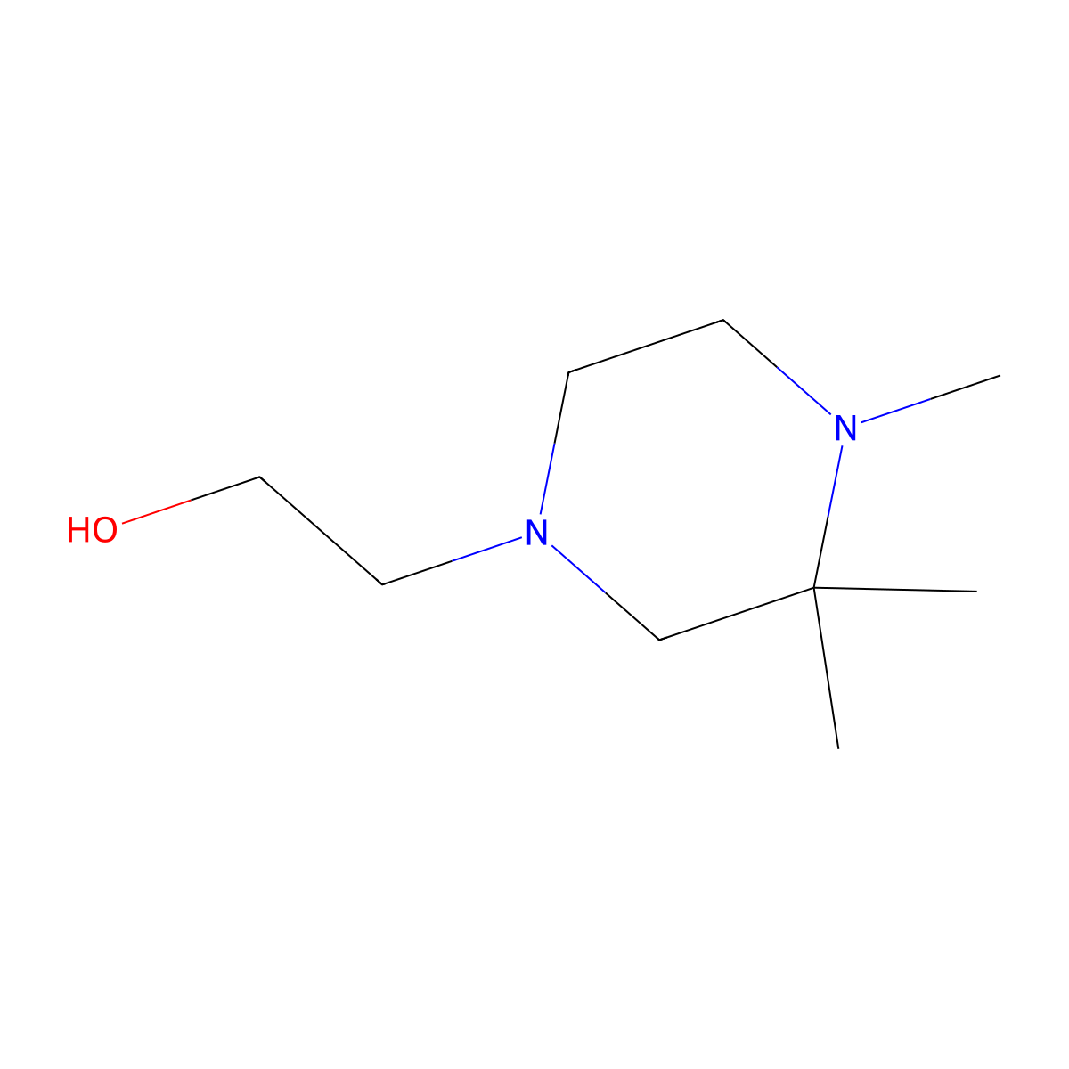 2-(3,3,4-Trimethylpiperazin-1-yl)ethanol molecular structure, CAS 1274758-88-1