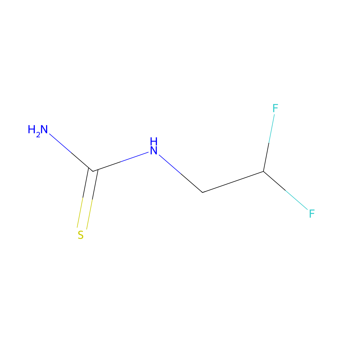 (2,2-Difluoroethyl)thiourea molecular structure, CAS 1274792-12-9