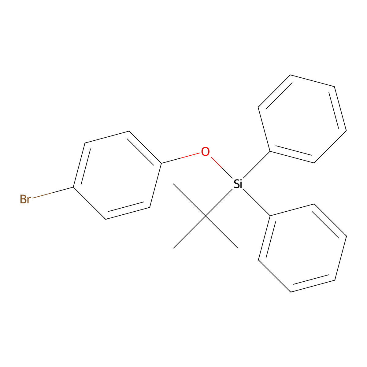 Silane, (4-bromophenoxy)(1,1-dimethylethyl)diphenyl- molecular structure, CAS 127481-94-1