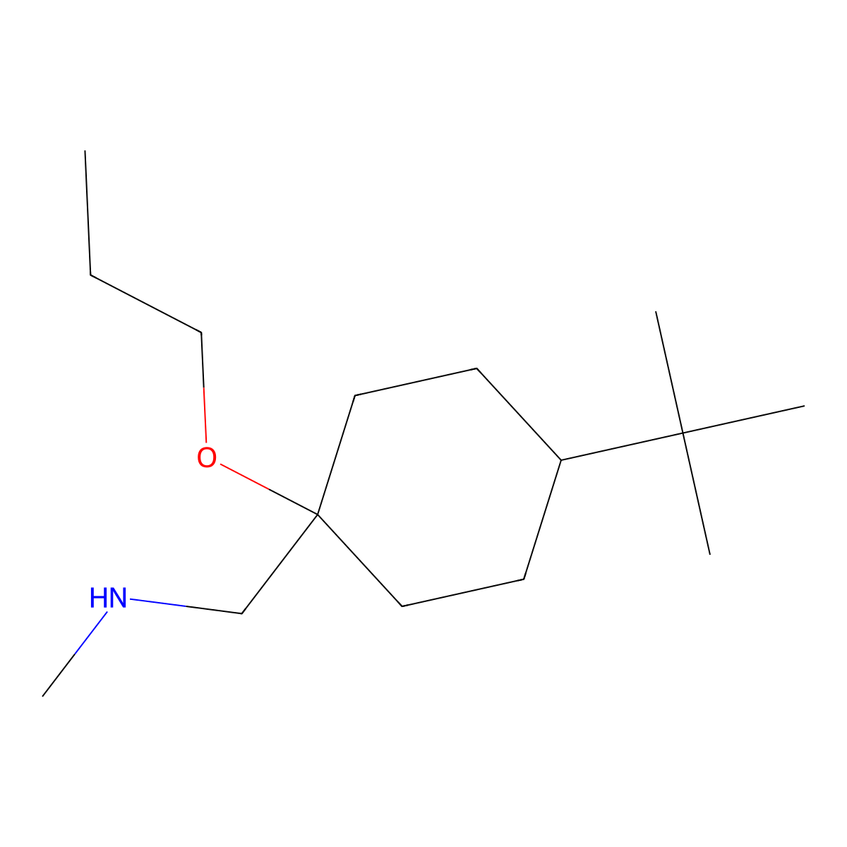 [(4-Tert-butyl-1-propoxycyclohexyl)methyl](methyl)amine molecular structure, CAS 1274821-85-0