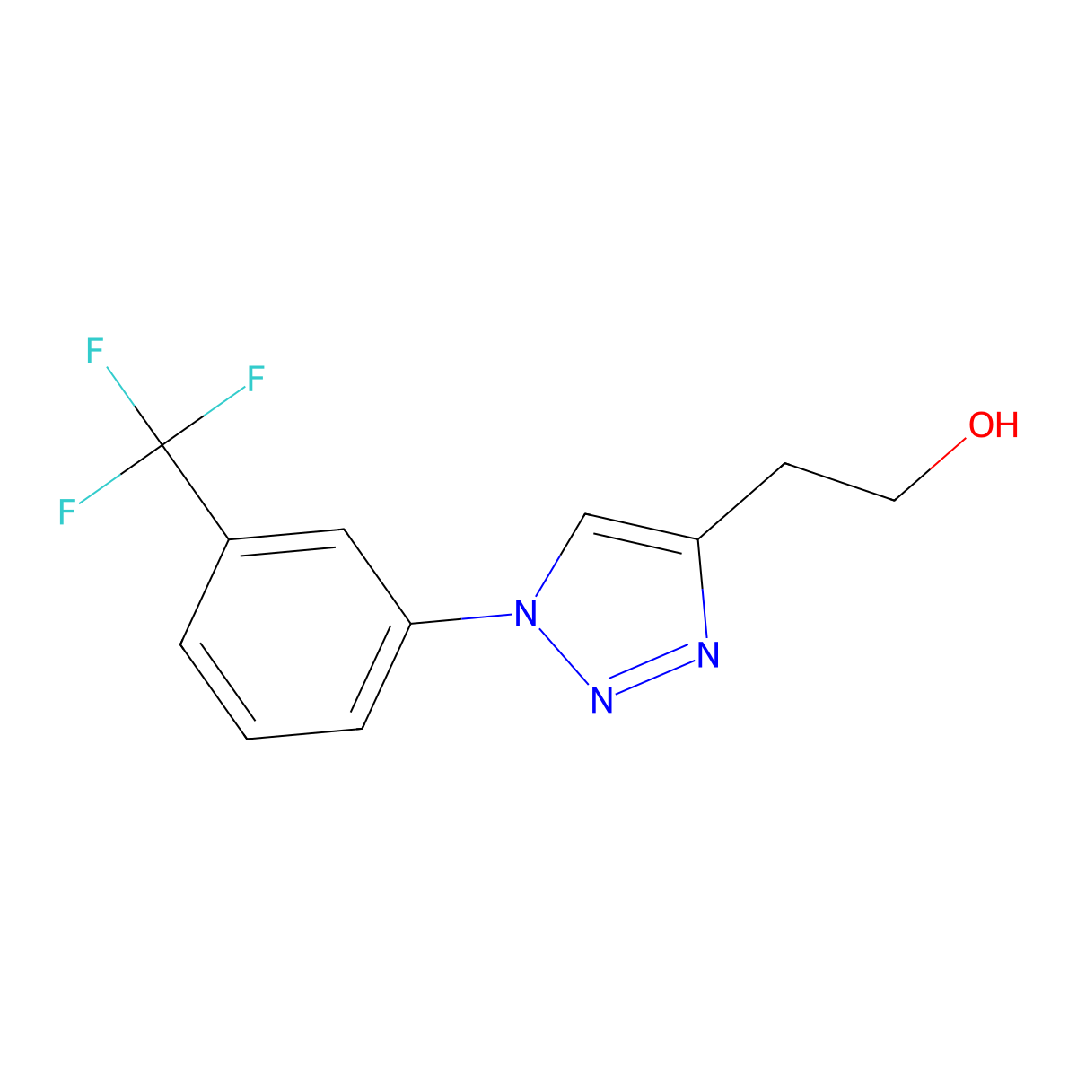 2-{1-[3-(trifluoromethyl)phenyl]-1H-1,2,3-triazol-4-yl}ethan-1-ol molecular structure, CAS 1274826-77-5