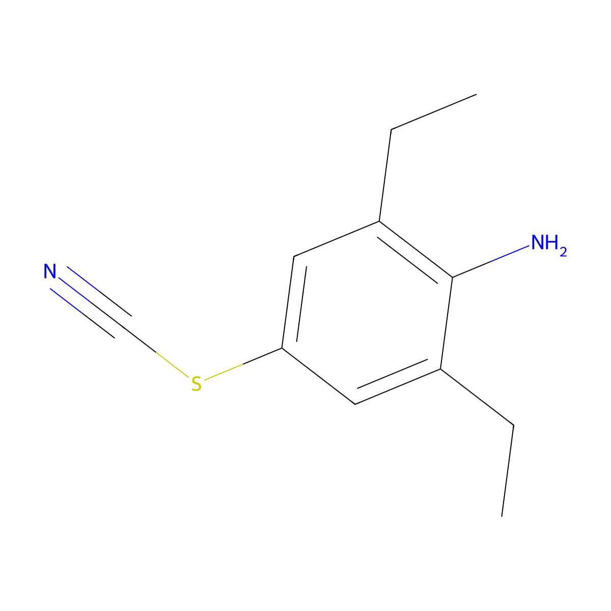 [(4-Amino-3,5-diethylphenyl)sulfanyl]formonitrile molecular structure, CAS 127483-68-5