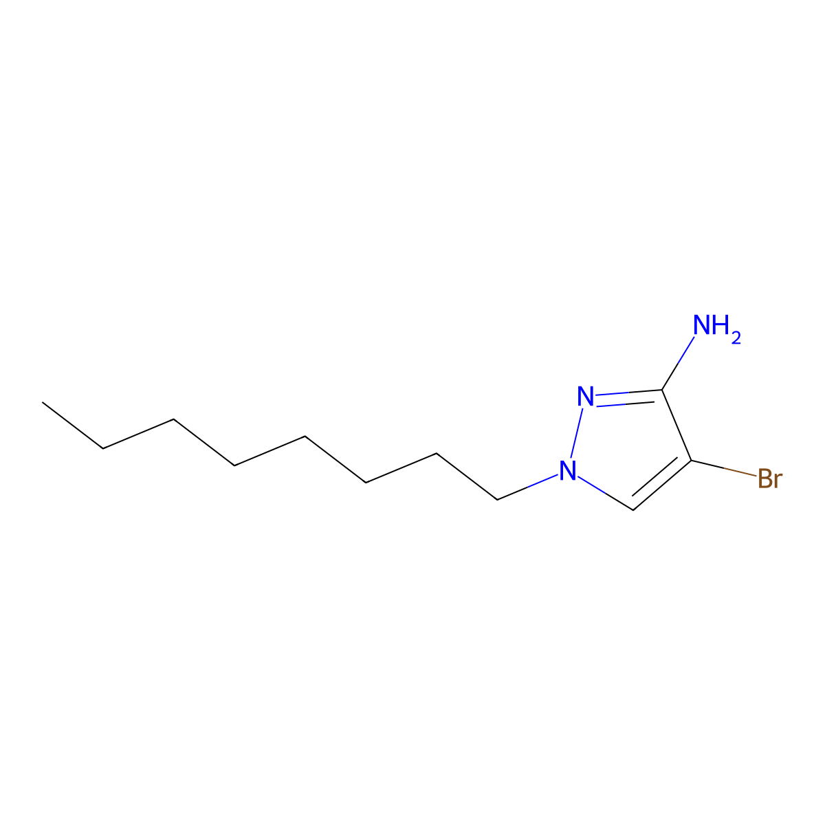 4-Bromo-1-octyl-1h-pyrazol-3-amine molecular structure, CAS 1274851-31-8