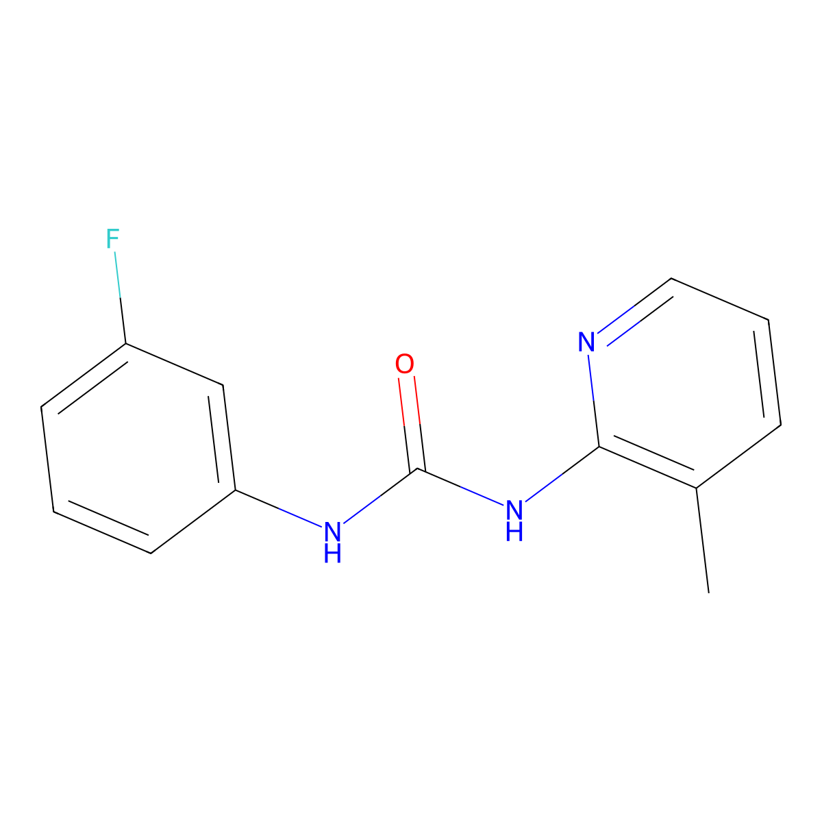 1-(3-Fluorophenyl)-3-(3-methylpyridin-2-yl)urea molecular structure, CAS 127489-11-6