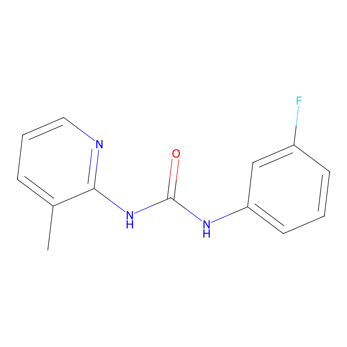 1-(3-Fluorophenyl)-3-(3-methylpyridin-2-yl)urea molecular structure, CAS 127489-11-6