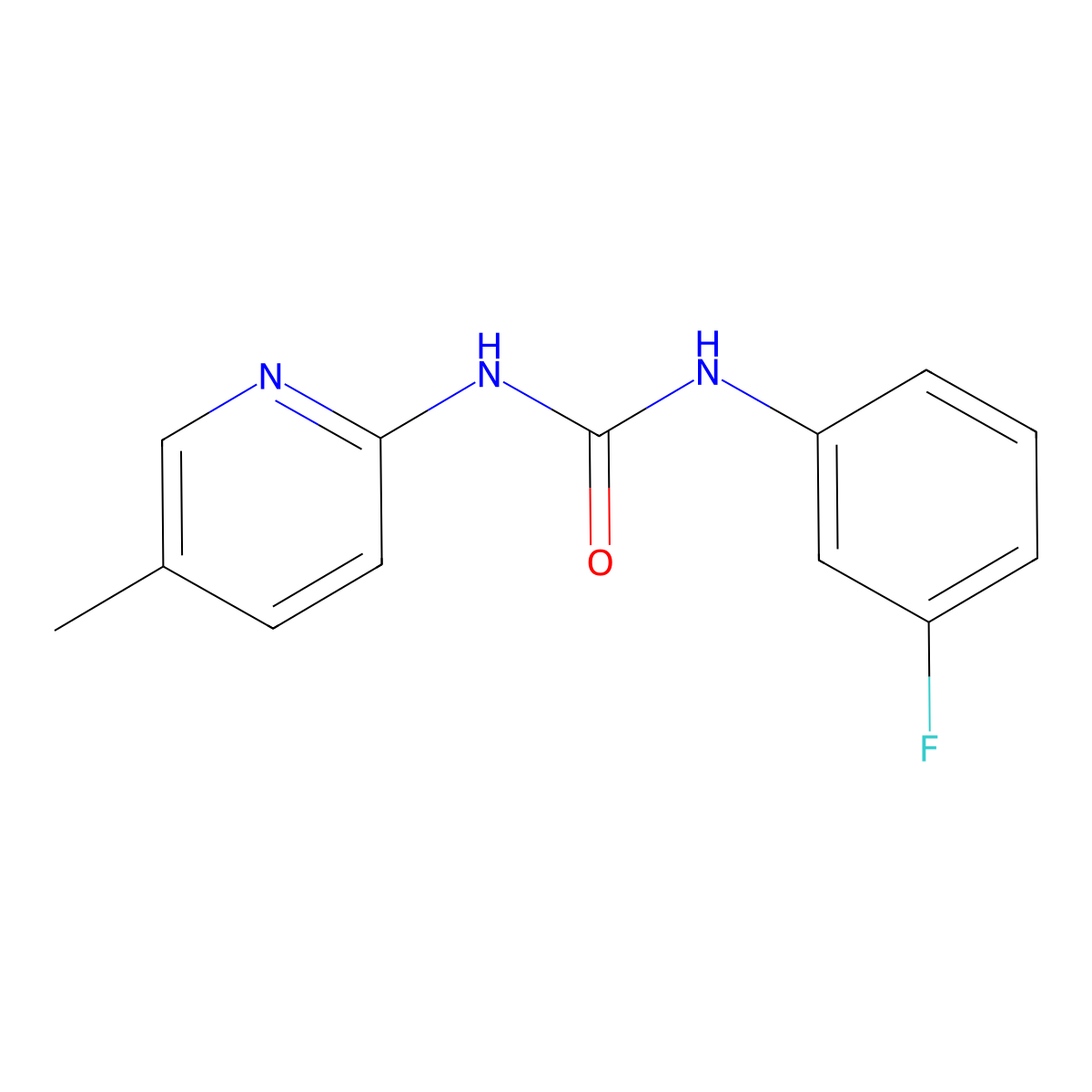 1-(3-Fluorophenyl)-3-(5-methylpyridin-2-yl)urea molecular structure, CAS 127489-13-8