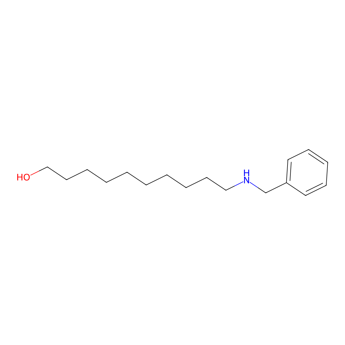 10-Benzylamino-1-decanol molecular structure, CAS 1274892-05-5