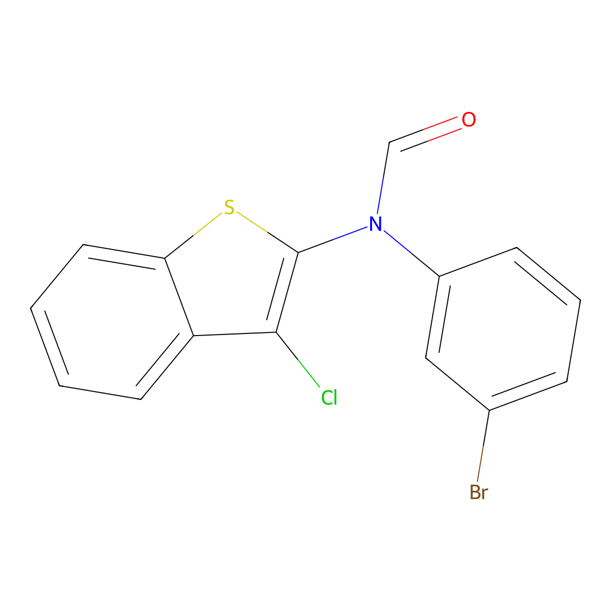 N-(3-Bromophenyl)(3-chlorobenzo[B]thiophen-2-YL)formamide molecular structure, CAS 1274892-34-0