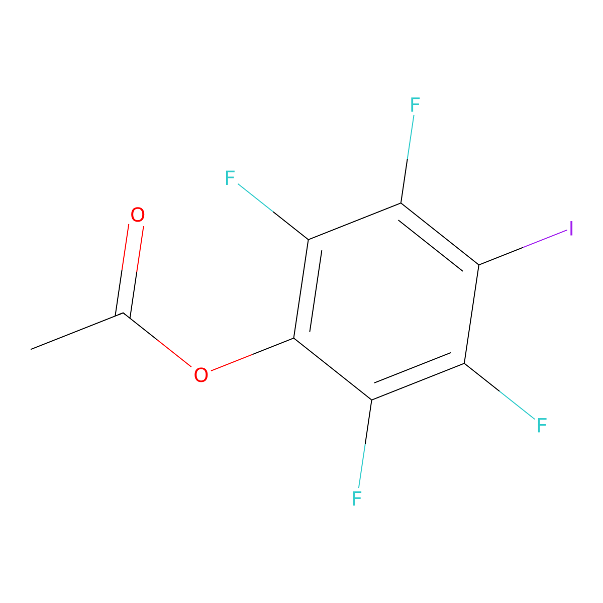 2,3,5,6-Tetrafluoro-4-iodophenyl acetate molecular structure, CAS 1274892-51-1