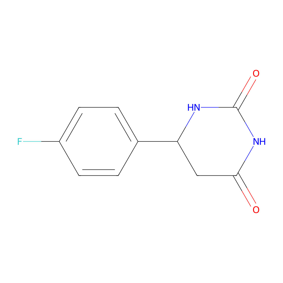 6-(4-Fluorophenyl)-1,3-diazinane-2,4-dione molecular structure, CAS 1274896-72-8