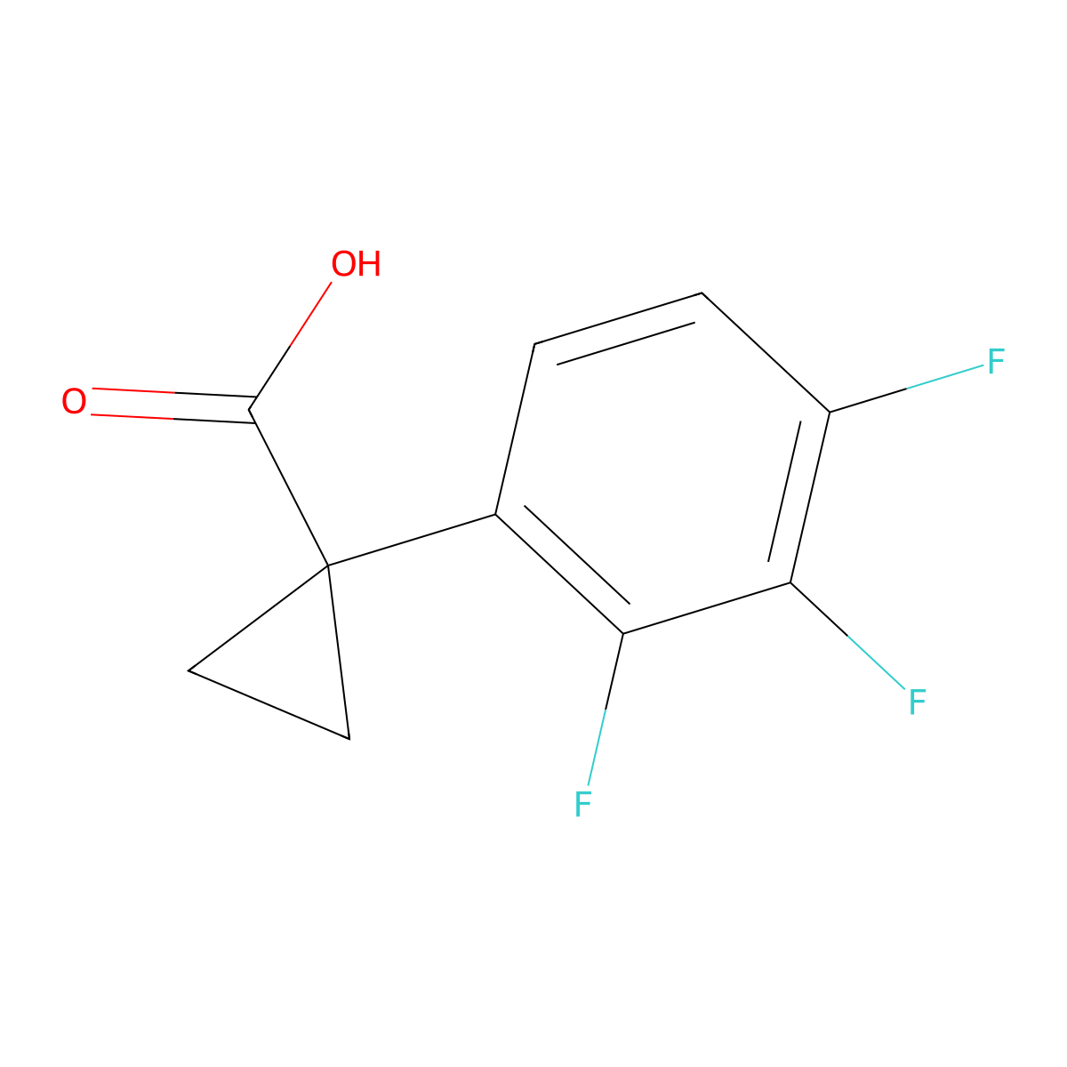 1-(2,3,4-Trifluorophenyl)cyclopropane-1-carboxylic acid molecular structure, CAS 1274900-91-2