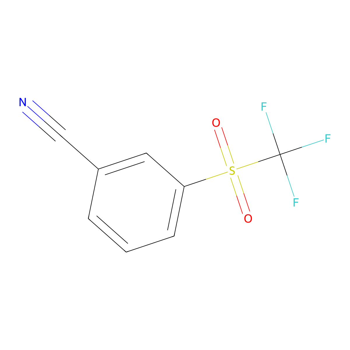 3-(Trifluoromethylsulphonyl)benzonitrile molecular structure, CAS 1274903-99-9