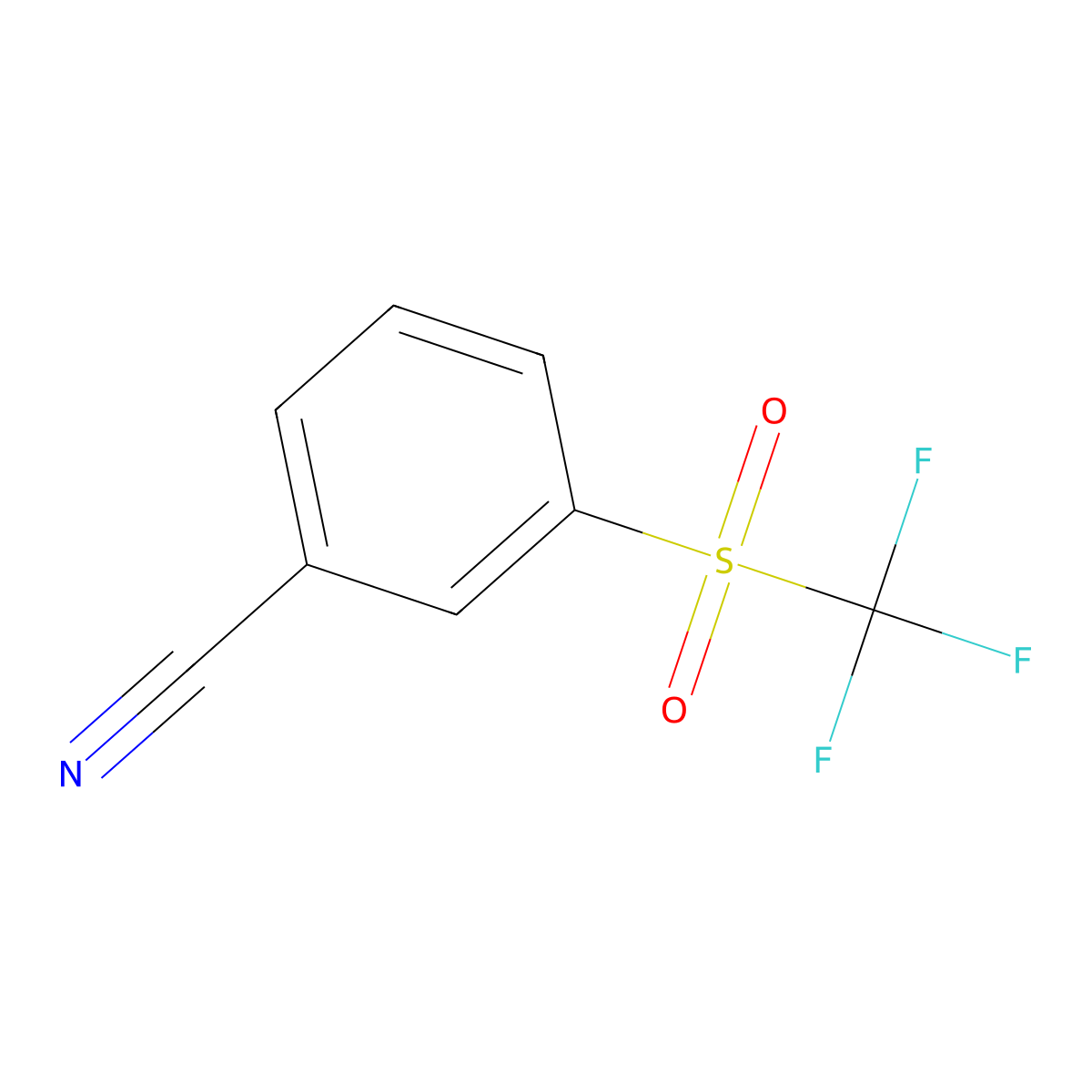 3-(Trifluoromethylsulphonyl)benzonitrile molecular structure, CAS 1274903-99-9