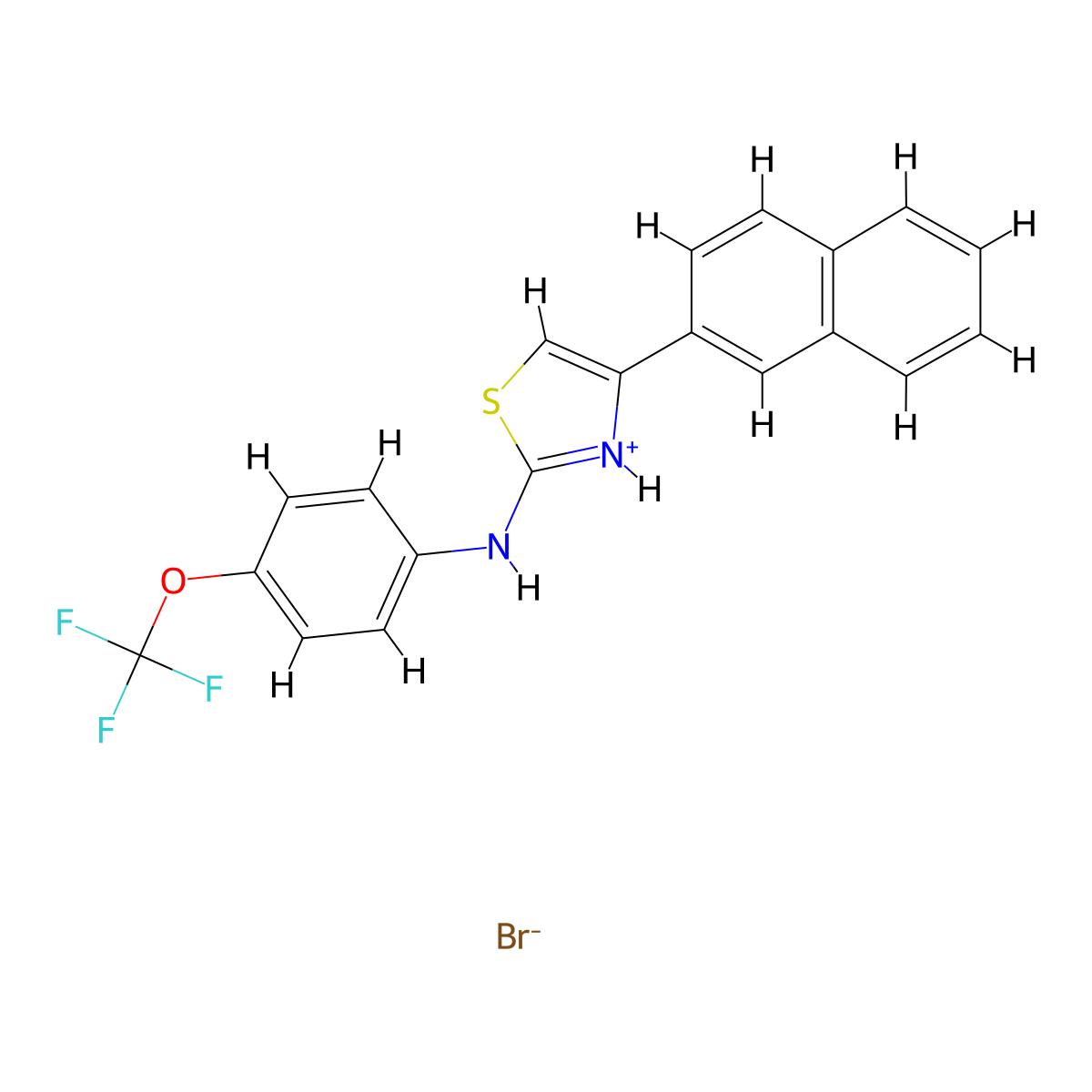 4-(naphthalen-2-yl)-N-[4-(trifluoromethoxy)phenyl]-1,3-thiazol-2-amine hydrobromide molecular structure, CAS 1274904-26-5