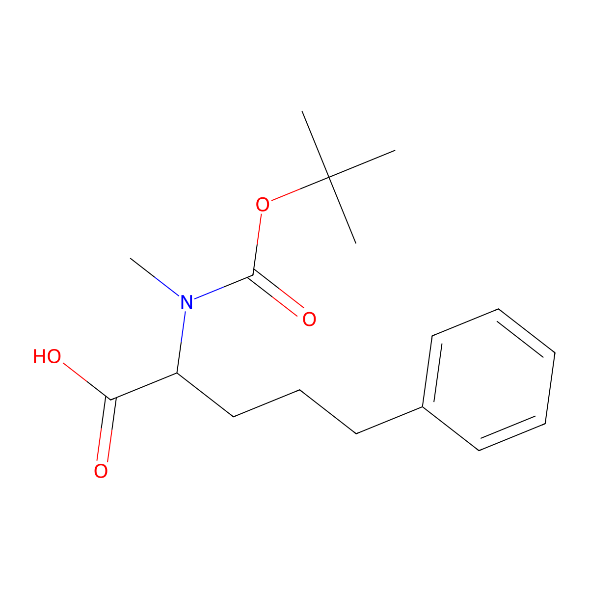 (S)-2-[Boc(methyl)amino]-5-phenylpentanoic acid molecular structure, CAS 1274904-40-3
