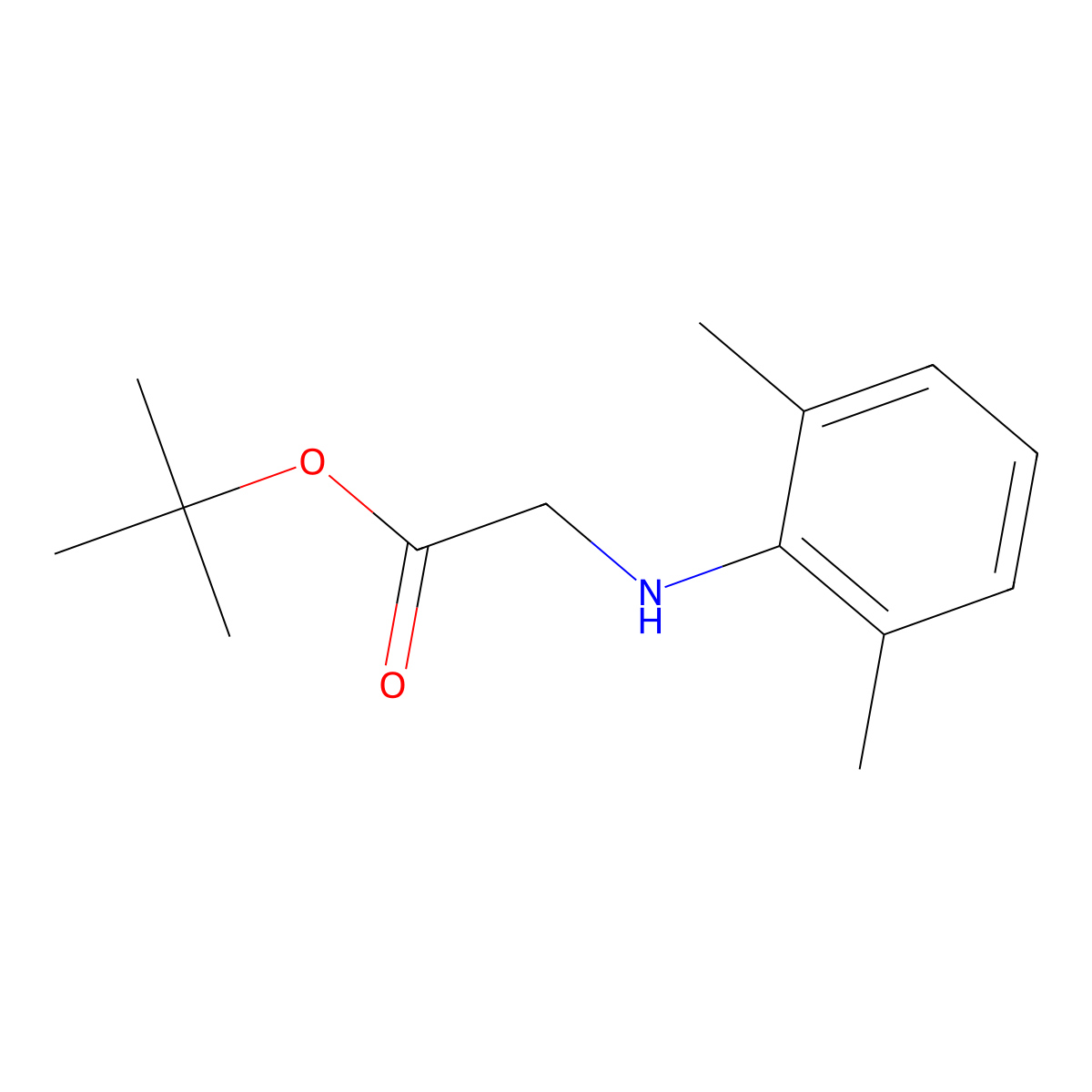 Tert-butyl 2-[(2,6-dimethylphenyl)amino]acetate molecular structure, CAS 1274923-53-3