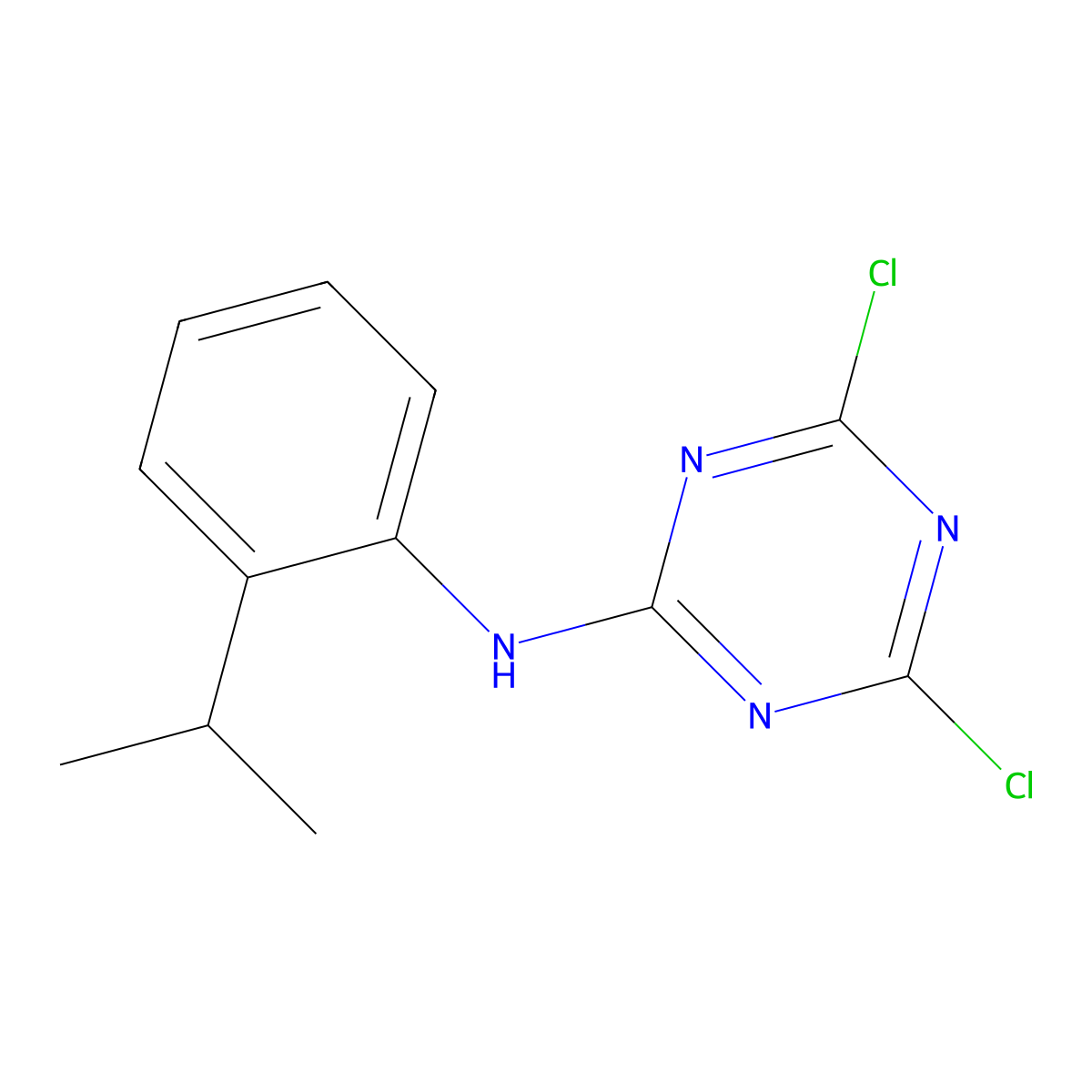4,6-dichloro-N-[2-(propan-2-yl)phenyl]-1,3,5-triazin-2-amine molecular structure, CAS 1274978-67-4