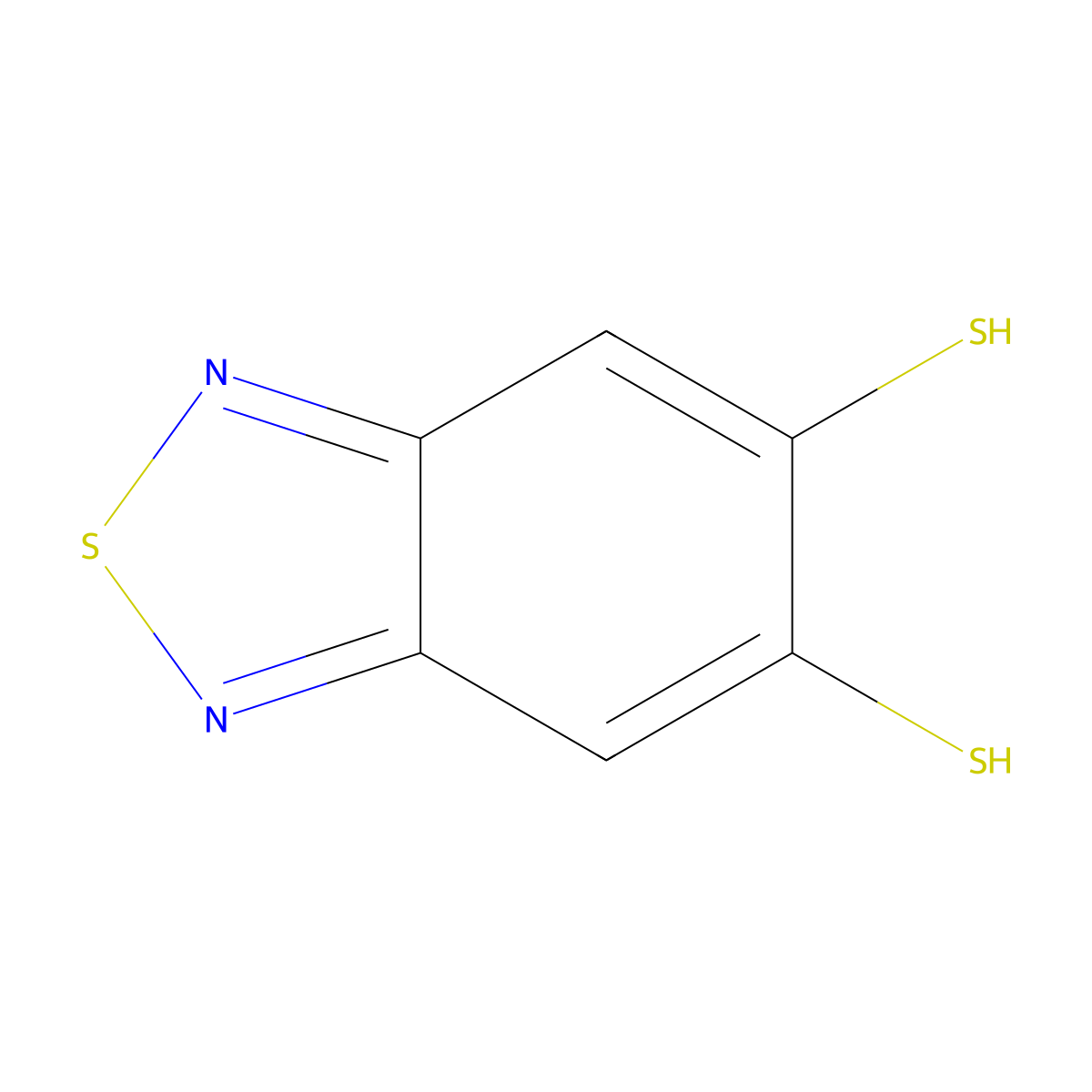 2,1,3-Benzothiadiazole-5,6-dithiol molecular structure, CAS 127498-45-7