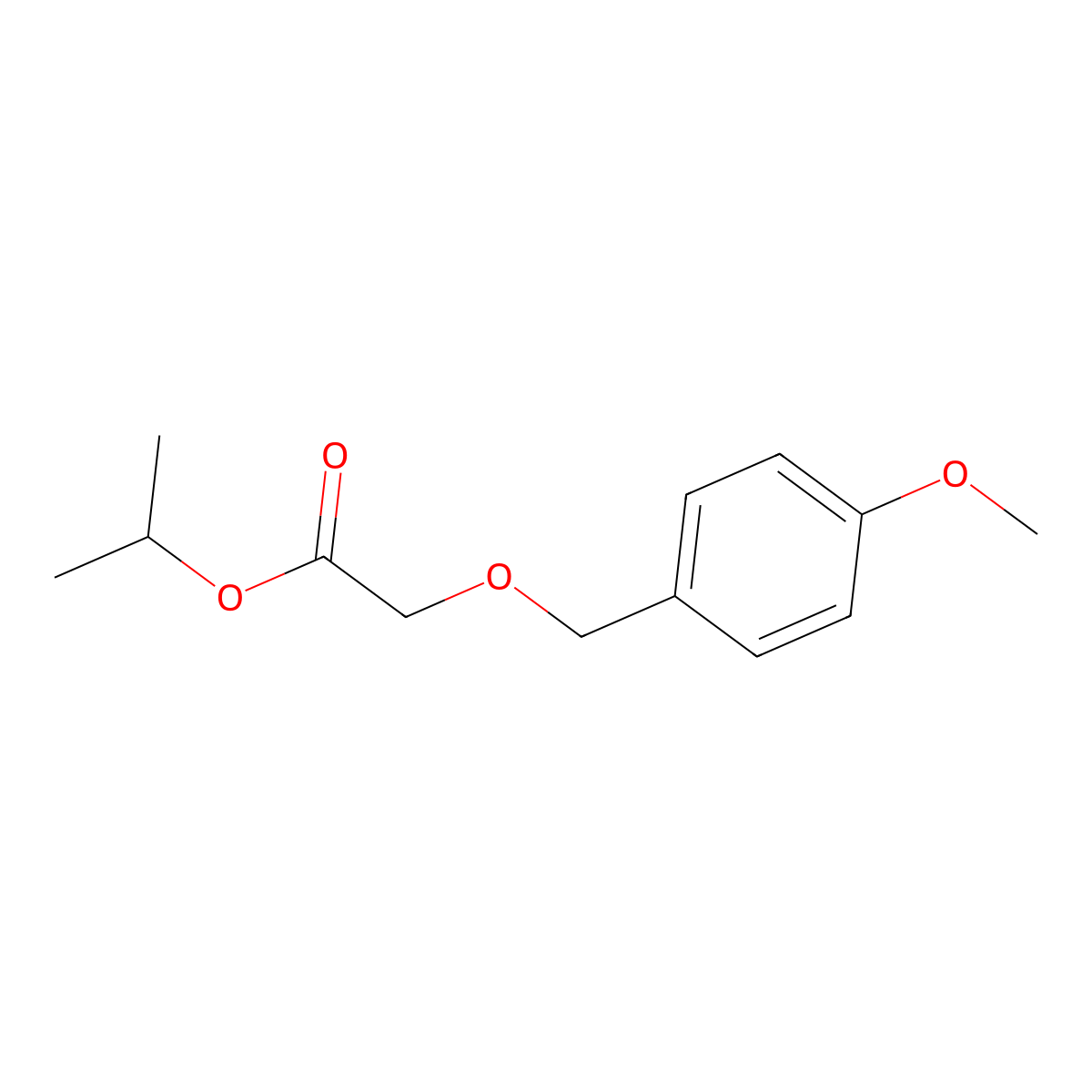 Propan-2-yl 2-[(4-methoxyphenyl)methoxy]acetate molecular structure, CAS 1274982-82-9