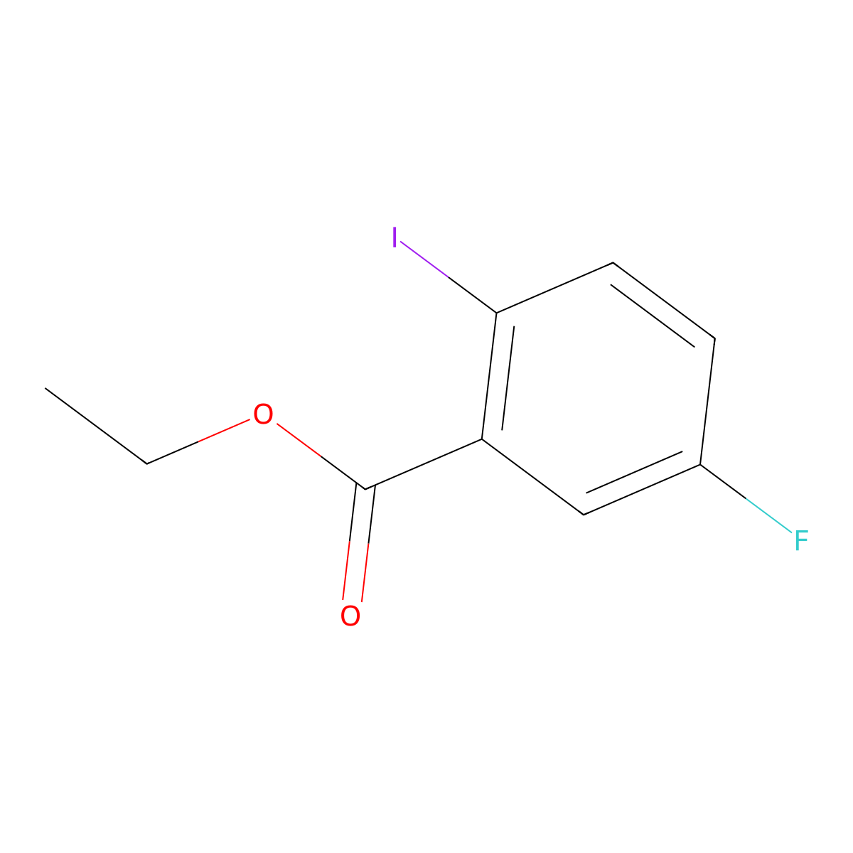 Ethyl 5-fluoro-2-iodobenzoate molecular structure, CAS 127500-78-1