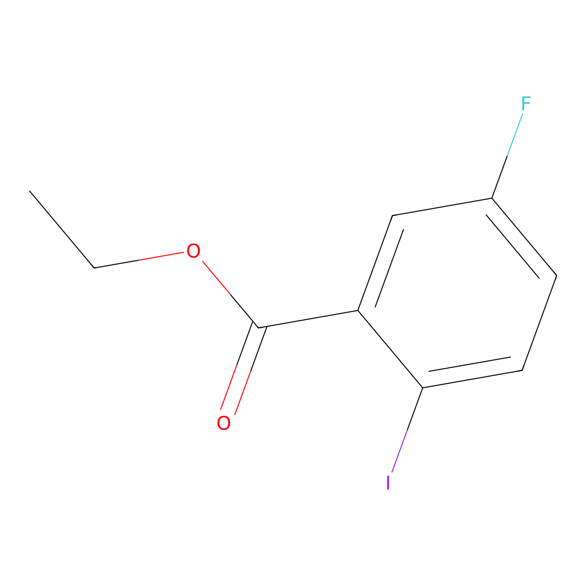 Ethyl 5-fluoro-2-iodobenzoate molecular structure, CAS 127500-78-1