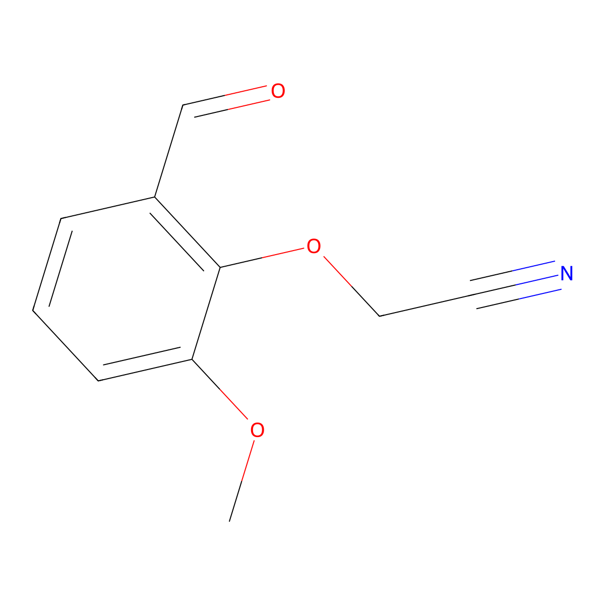 2-(2-Formyl-6-methoxyphenoxy)acetonitrile molecular structure, CAS 127500-89-4