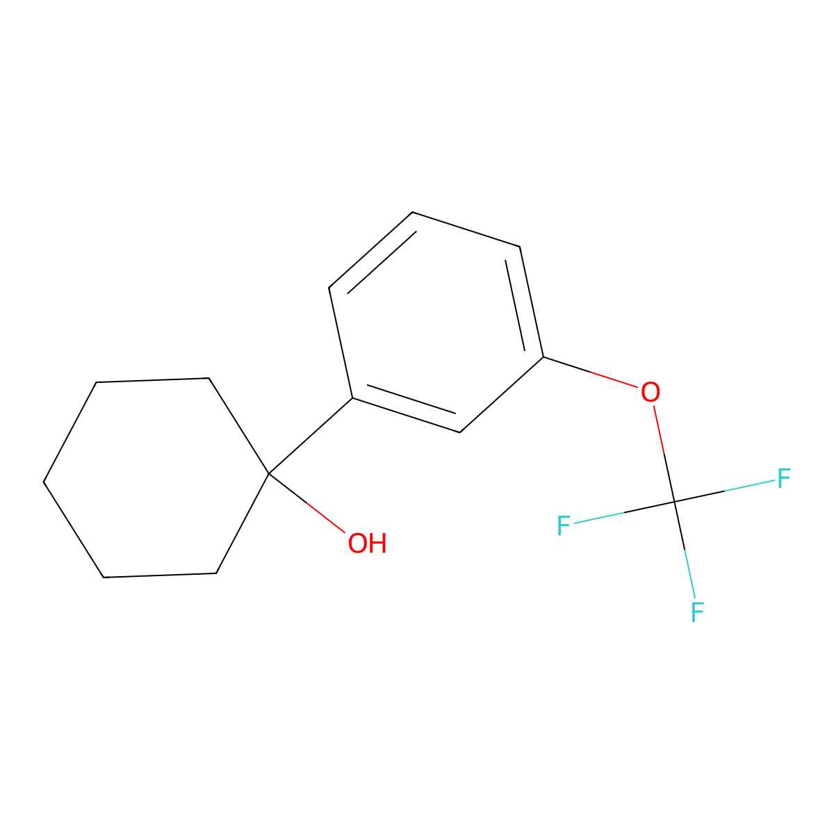 1-(3-(Trifluoromethoxy)phenyl)cyclohexanol molecular structure, CAS 1275037-68-7
