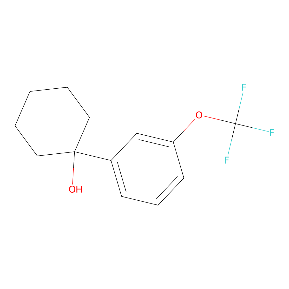 1-(3-(Trifluoromethoxy)phenyl)cyclohexanol molecular structure, CAS 1275037-68-7
