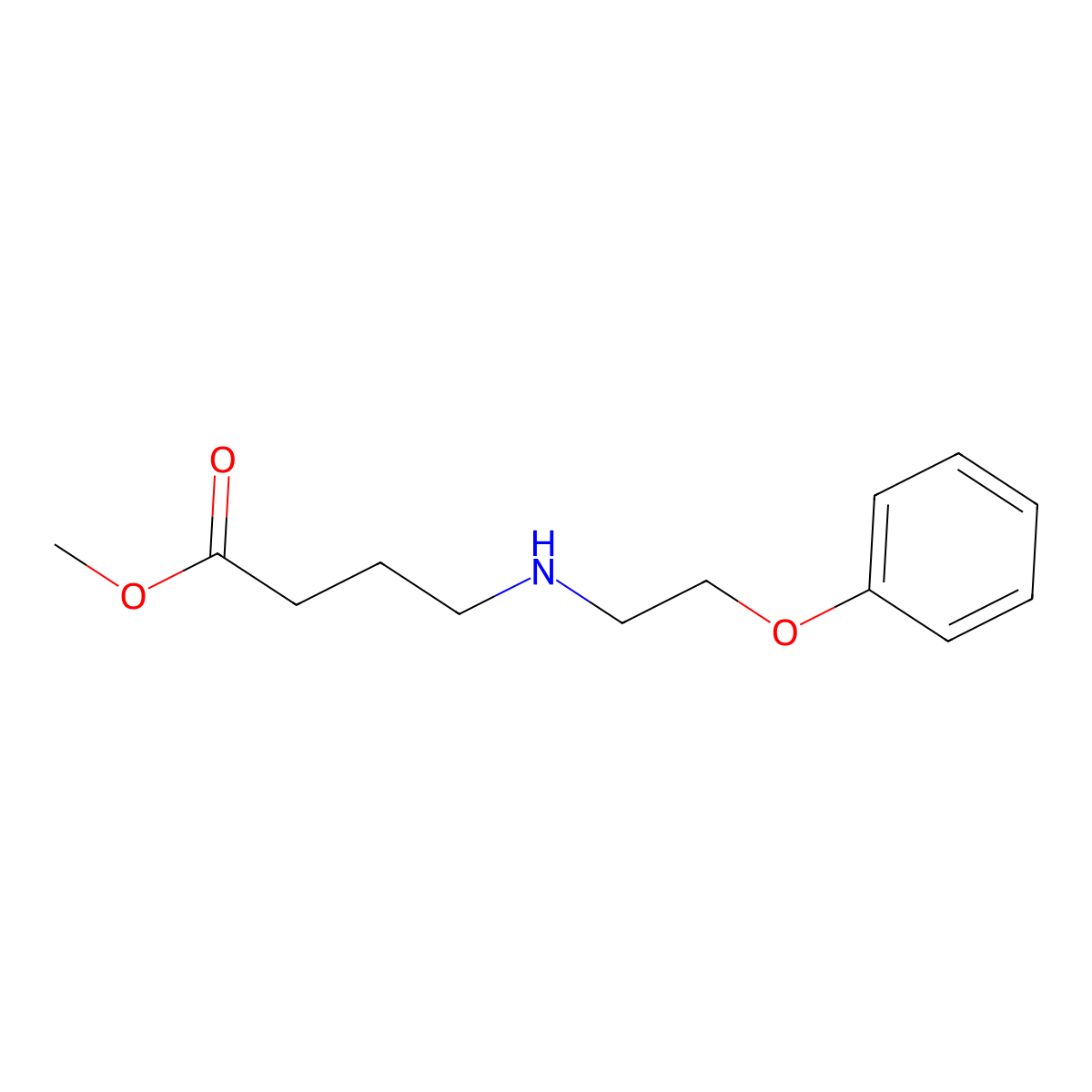Methyl 4-[(2-phenoxyethyl)amino]butanoate molecular structure, CAS 1275043-61-2