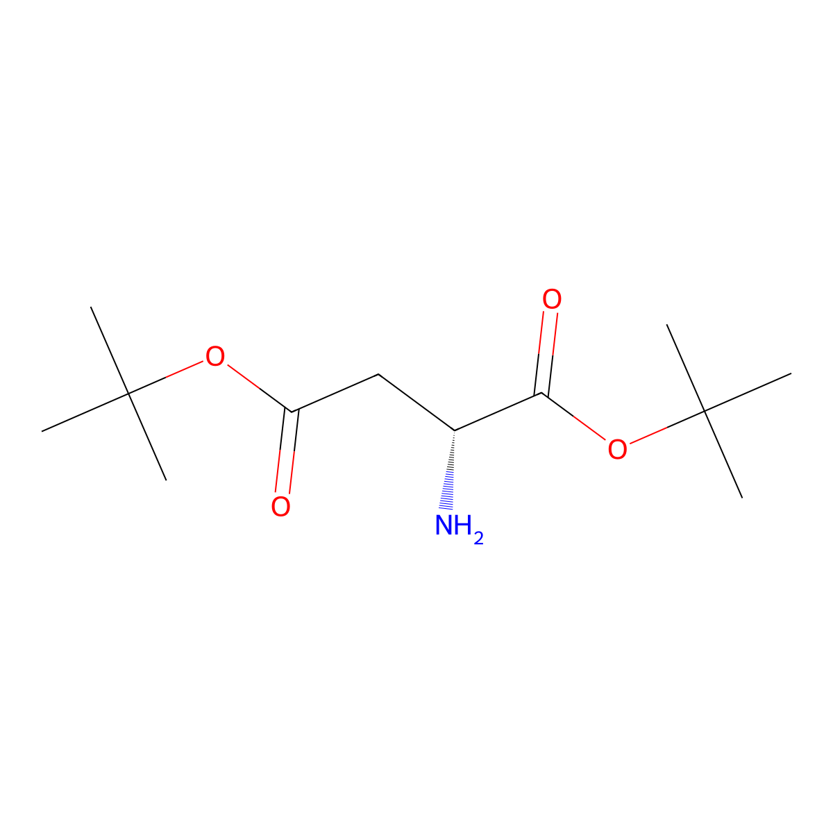 (R)-Di-tert-butyl 2-aminosuccinate molecular structure, CAS 127507-67-9