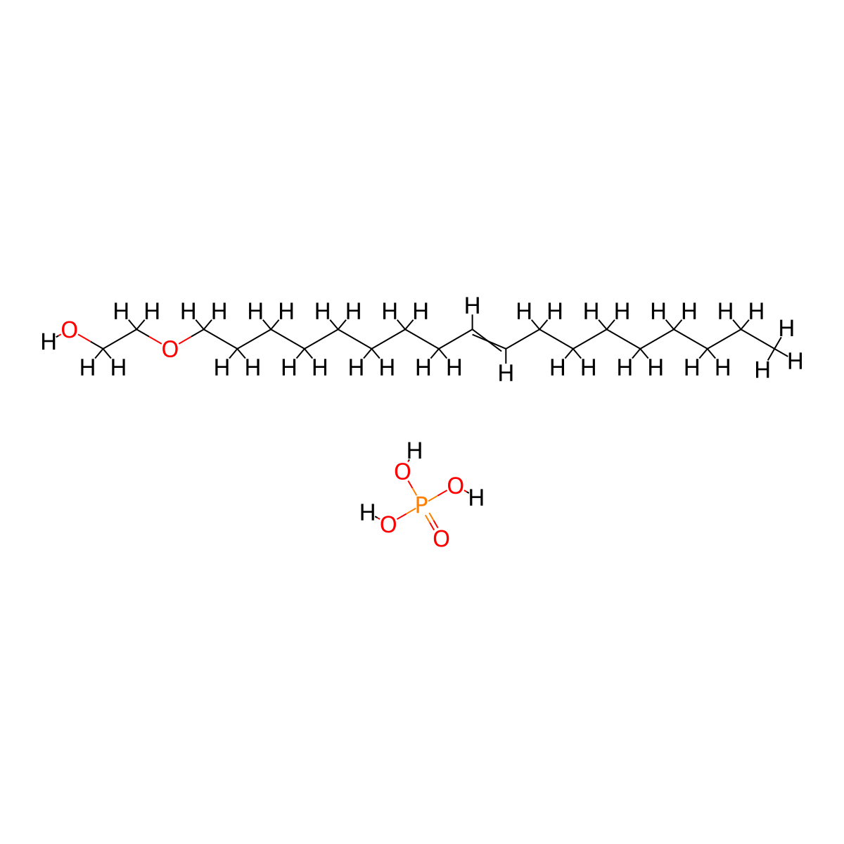Phosphoric acid--2-((octadec-9-en-1-yl)oxy)ethan-1-ol (1/1) molecular structure, CAS 12751-05-2