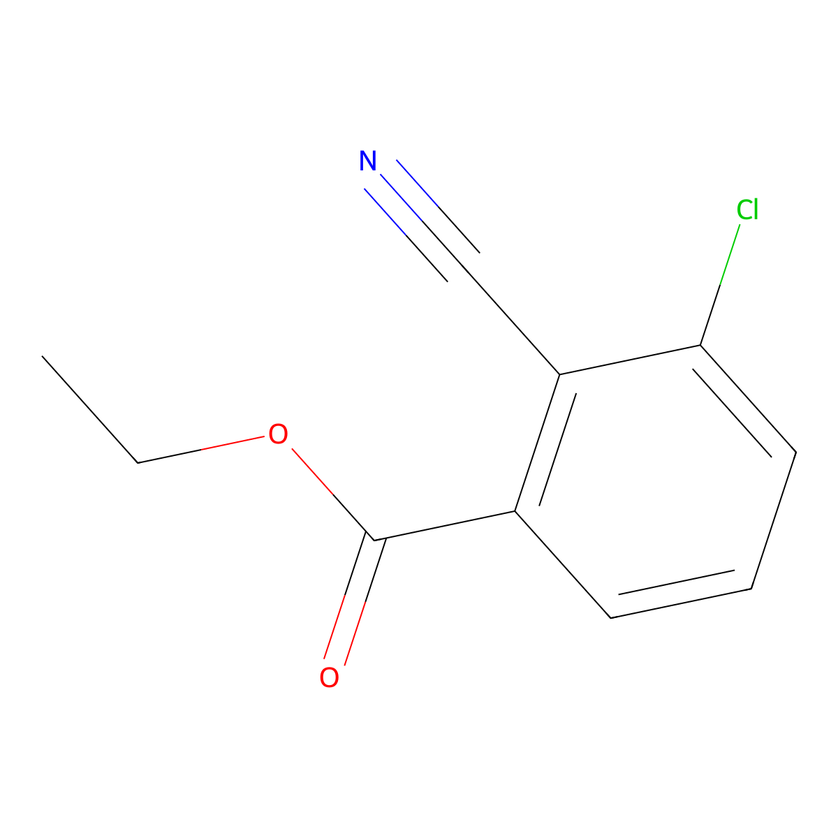 Ethyl 3-chloro-2-cyanobenzoate molecular structure, CAS 127510-92-3