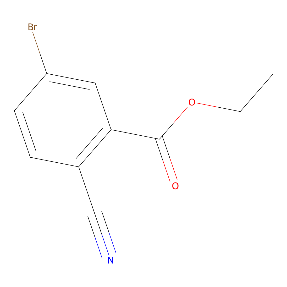 Ethyl 5-bromo-2-cyanobenzoate molecular structure, CAS 127510-93-4