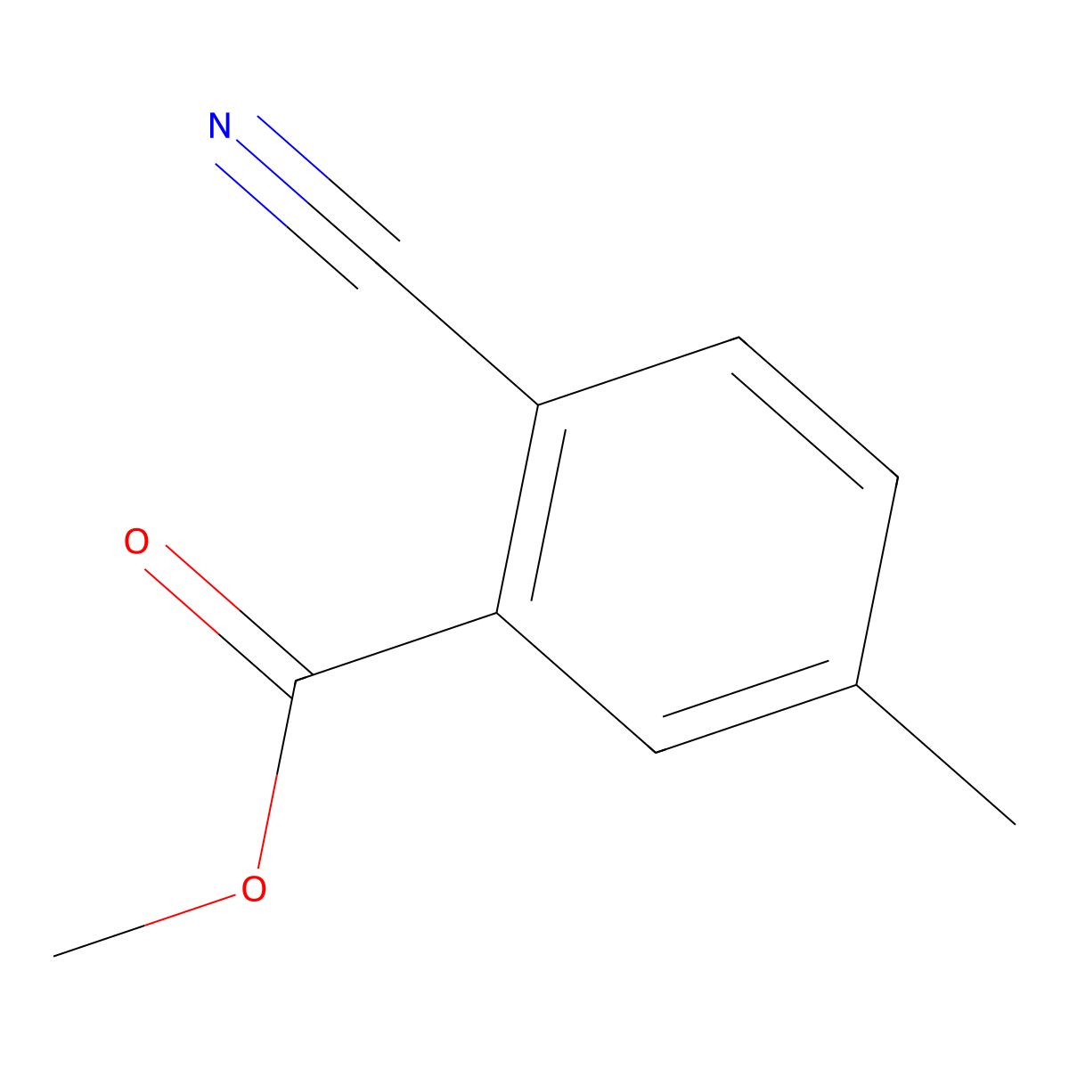 Methyl 2-cyano-5-methylbenzoate molecular structure, CAS 127510-94-5