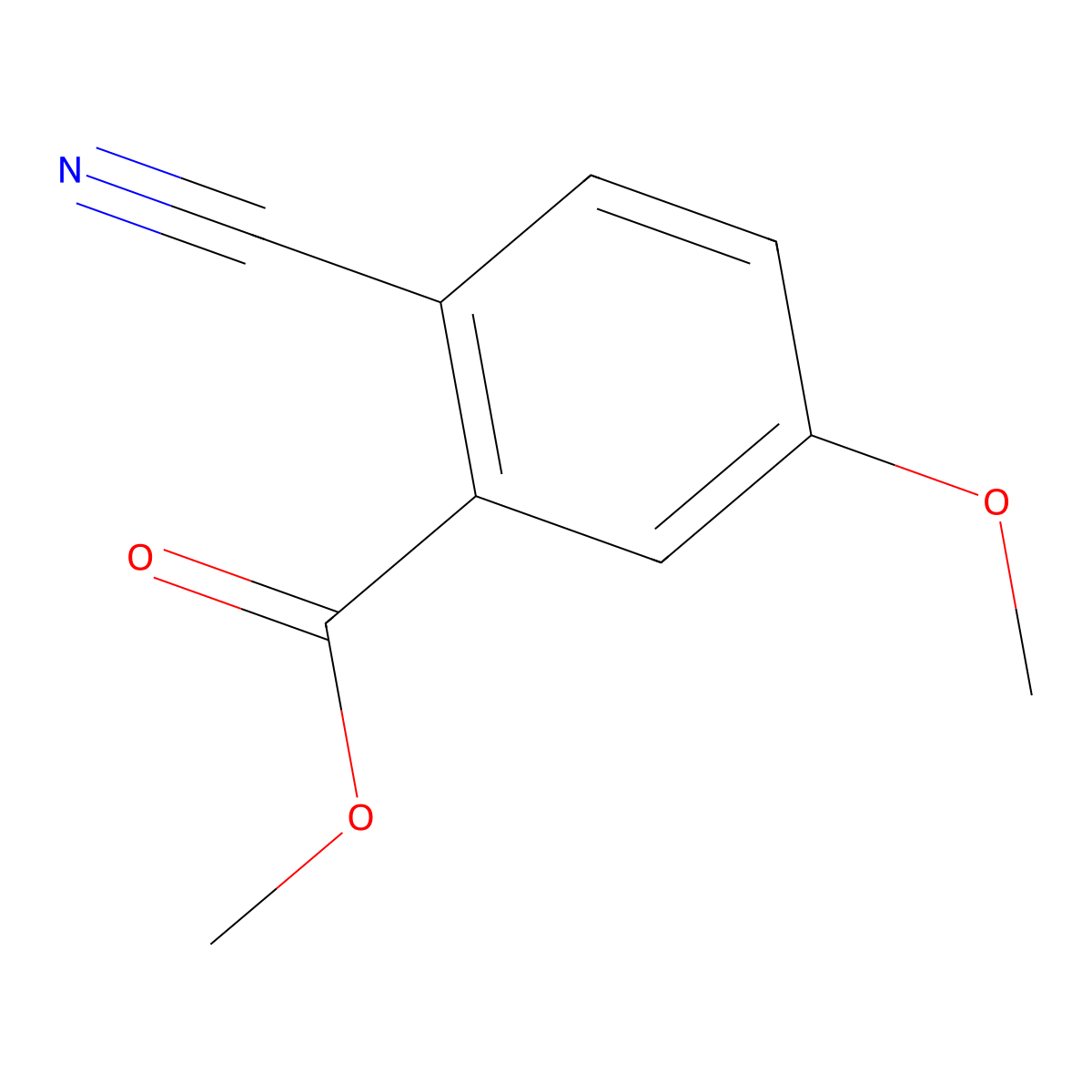 Methyl 2-cyano-5-methoxybenzoate molecular structure, CAS 127510-95-6
