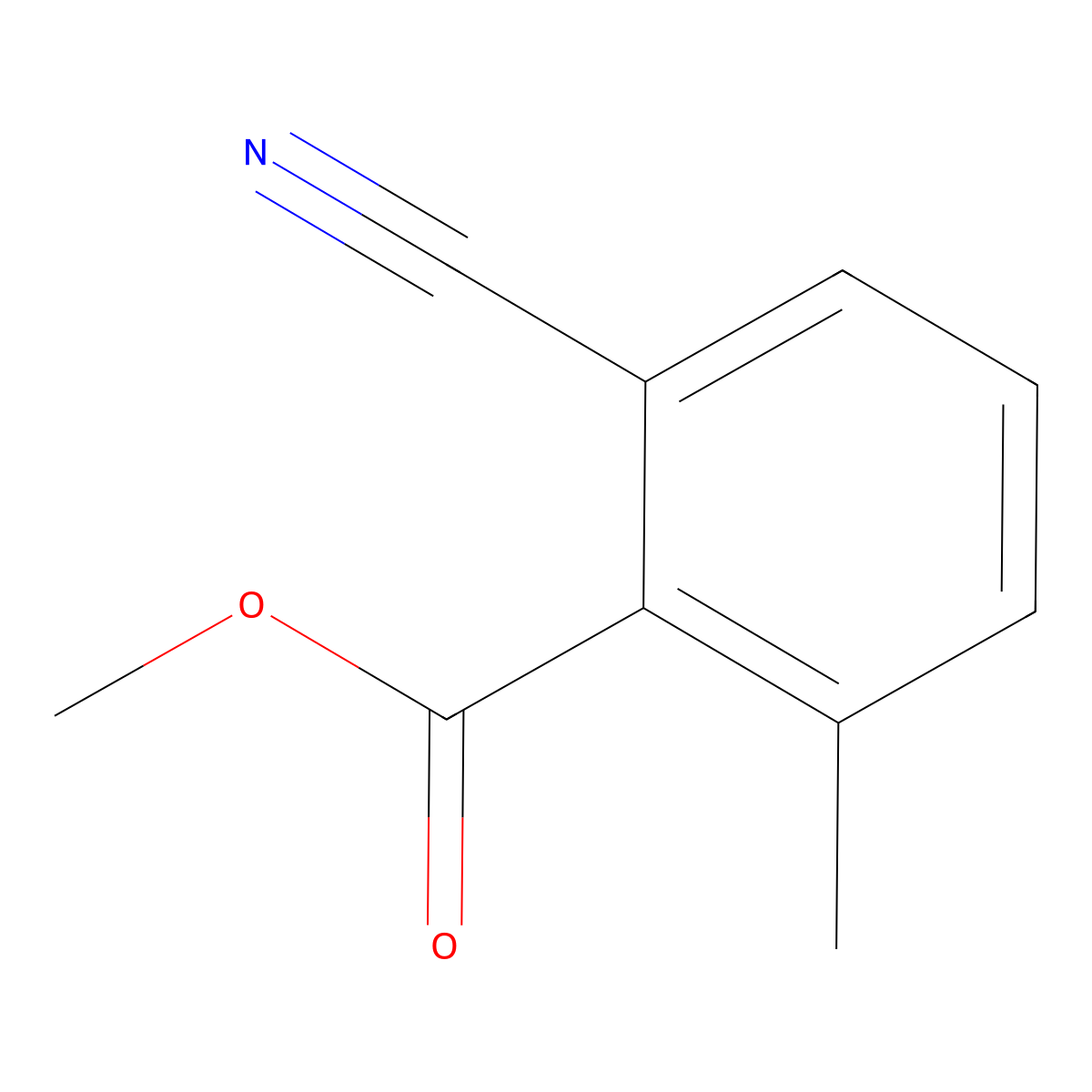 Methyl 2-cyano-6-methylbenzoate molecular structure, CAS 127510-98-9