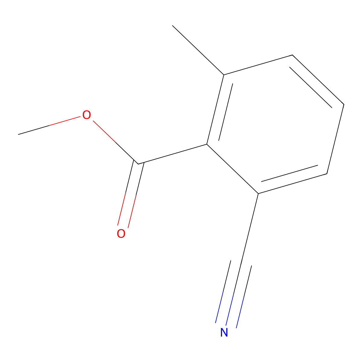 Methyl 2-cyano-6-methylbenzoate molecular structure, CAS 127510-98-9