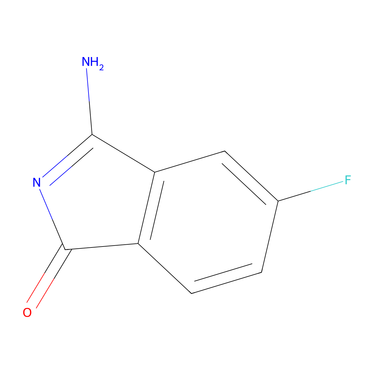 3-Amino-5-fluoro-1H-isoindol-1-one molecular structure, CAS 127511-00-6