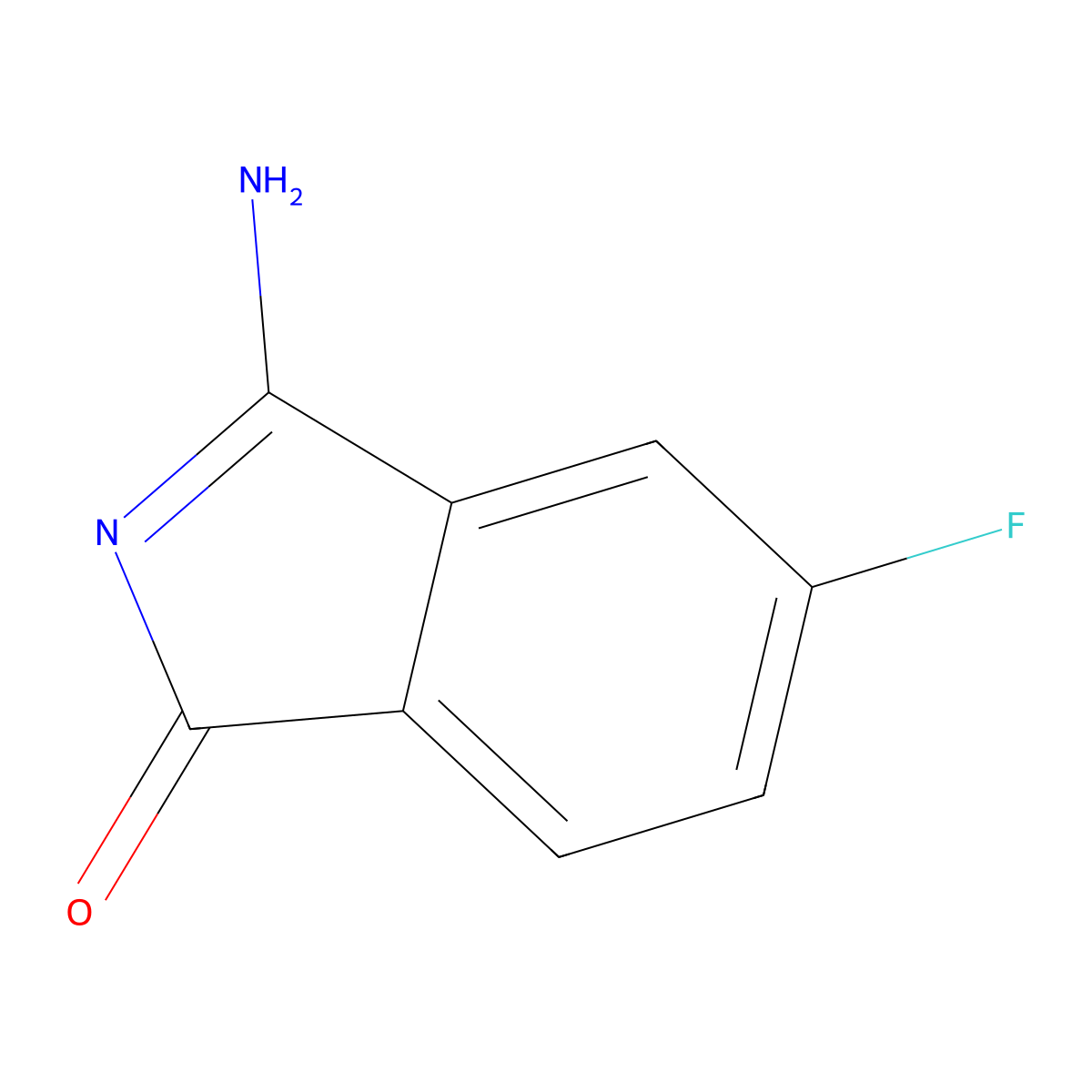 3-Amino-5-fluoro-1H-isoindol-1-one molecular structure, CAS 127511-00-6