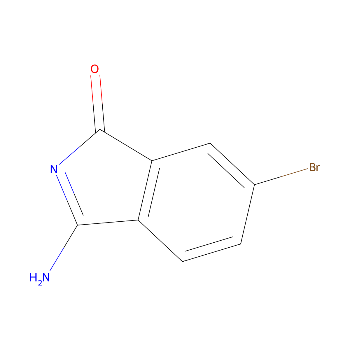 3-amino-6-bromo-1H-isoindol-1-one molecular structure, CAS 127511-03-9