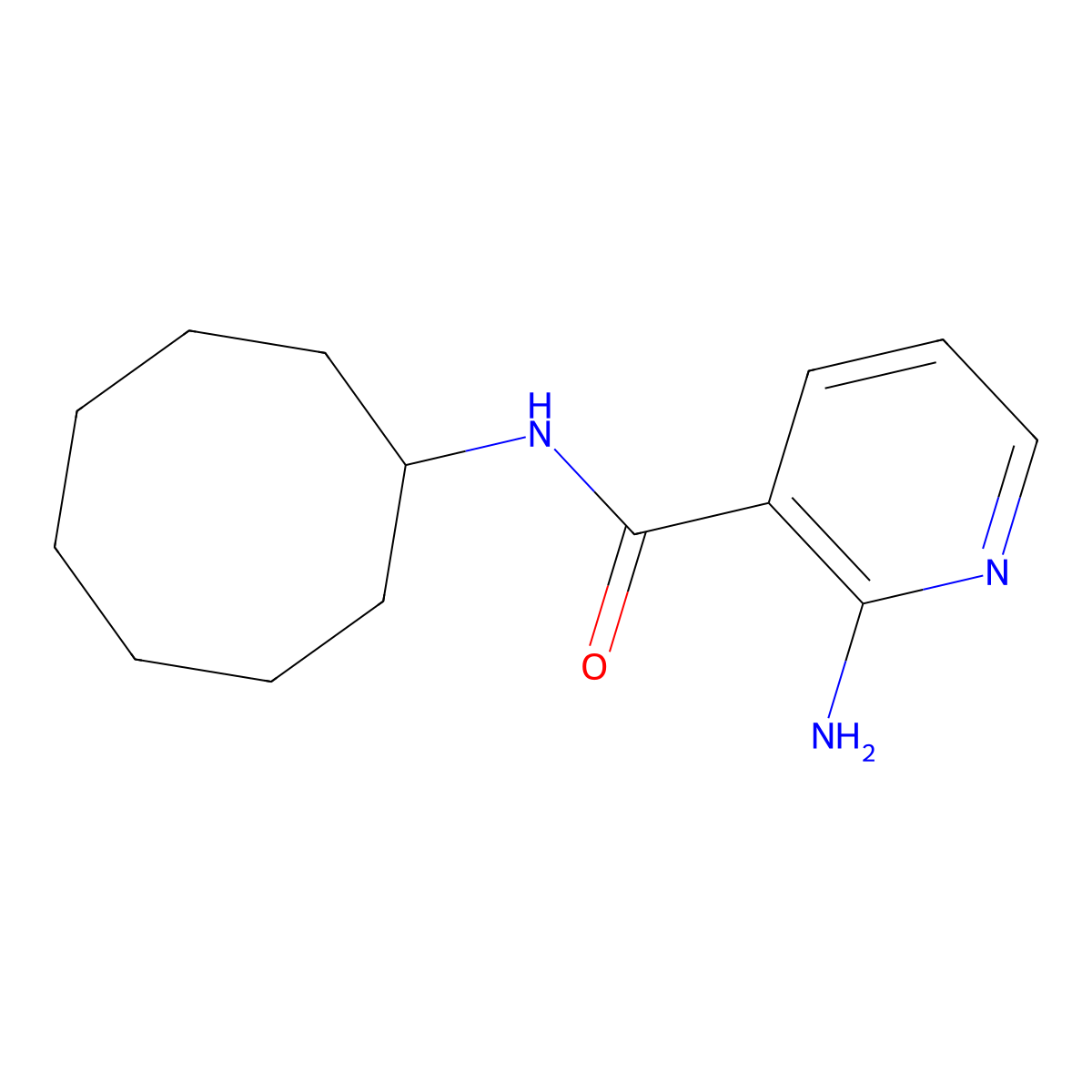 2-amino-N-cyclooctylpyridine-3-carboxamide molecular structure, CAS 1275123-71-1