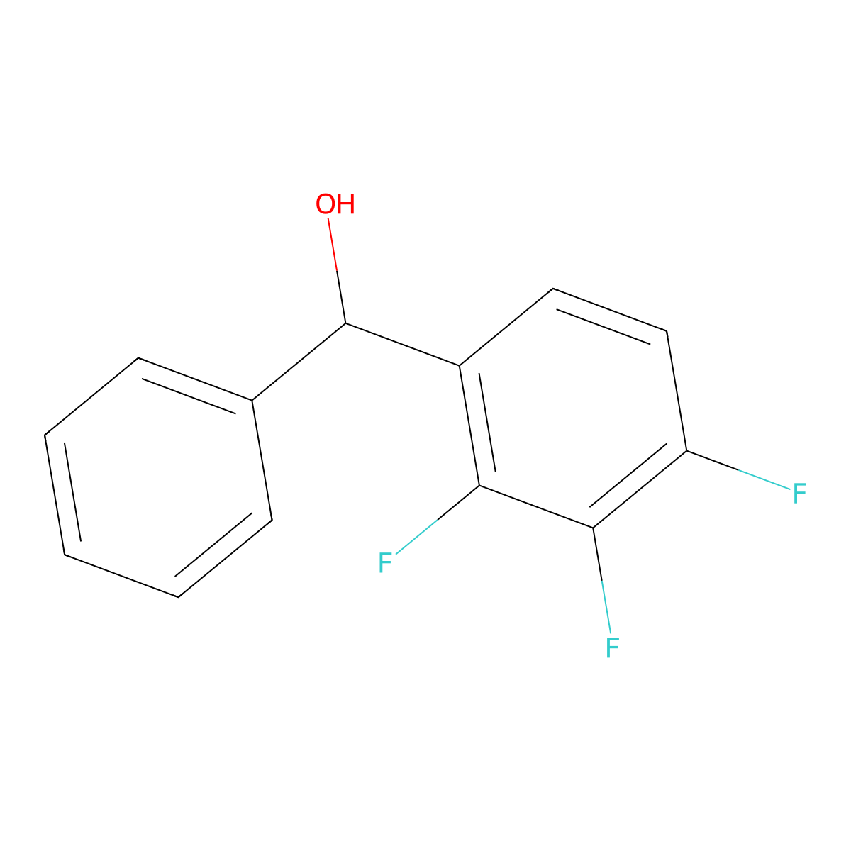 Phenyl(2,3,4-trifluorophenyl)methanol molecular structure, CAS 1275132-29-0