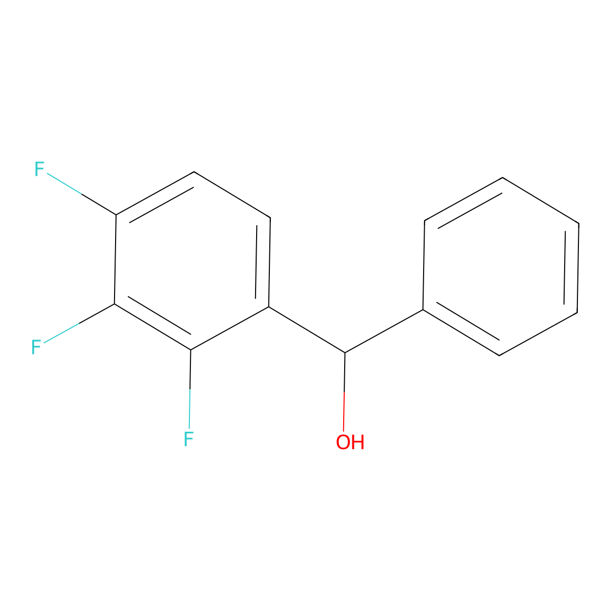Phenyl(2,3,4-trifluorophenyl)methanol molecular structure, CAS 1275132-29-0