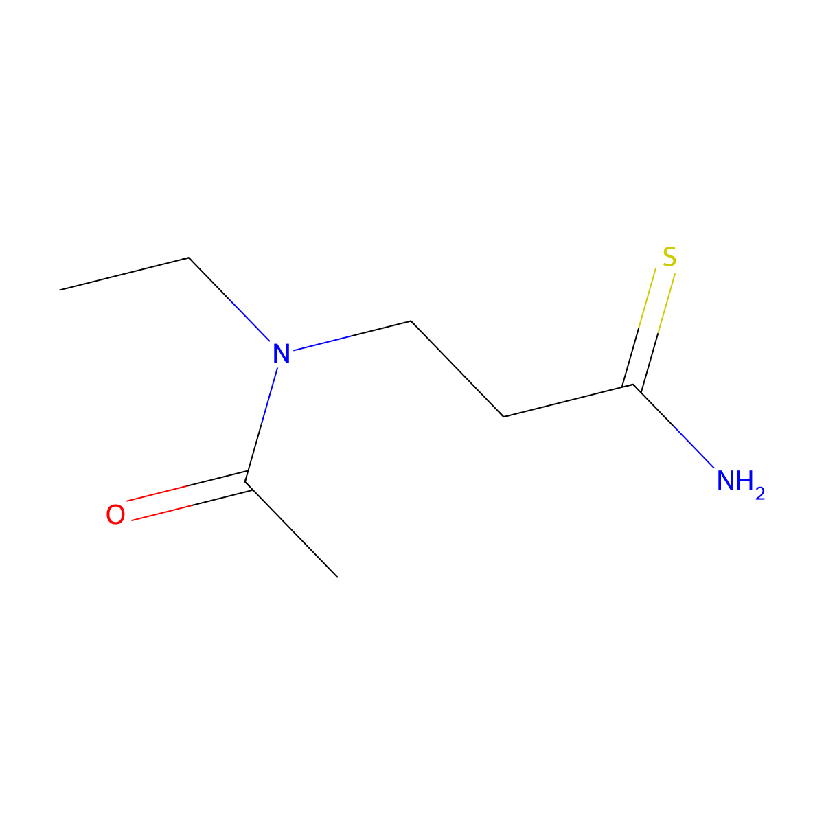 N-(2-carbamothioylethyl)-N-ethylacetamide molecular structure, CAS 1275151-73-9