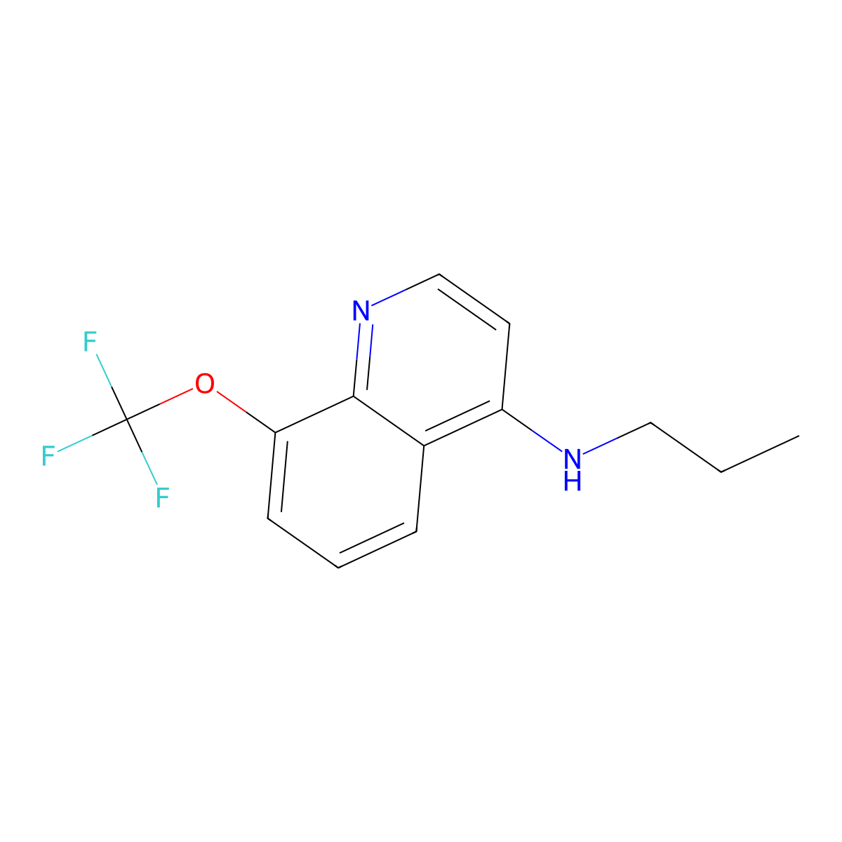 N-propyl-8-(trifluoromethoxy)quinolin-4-amine molecular structure, CAS 1275172-96-7
