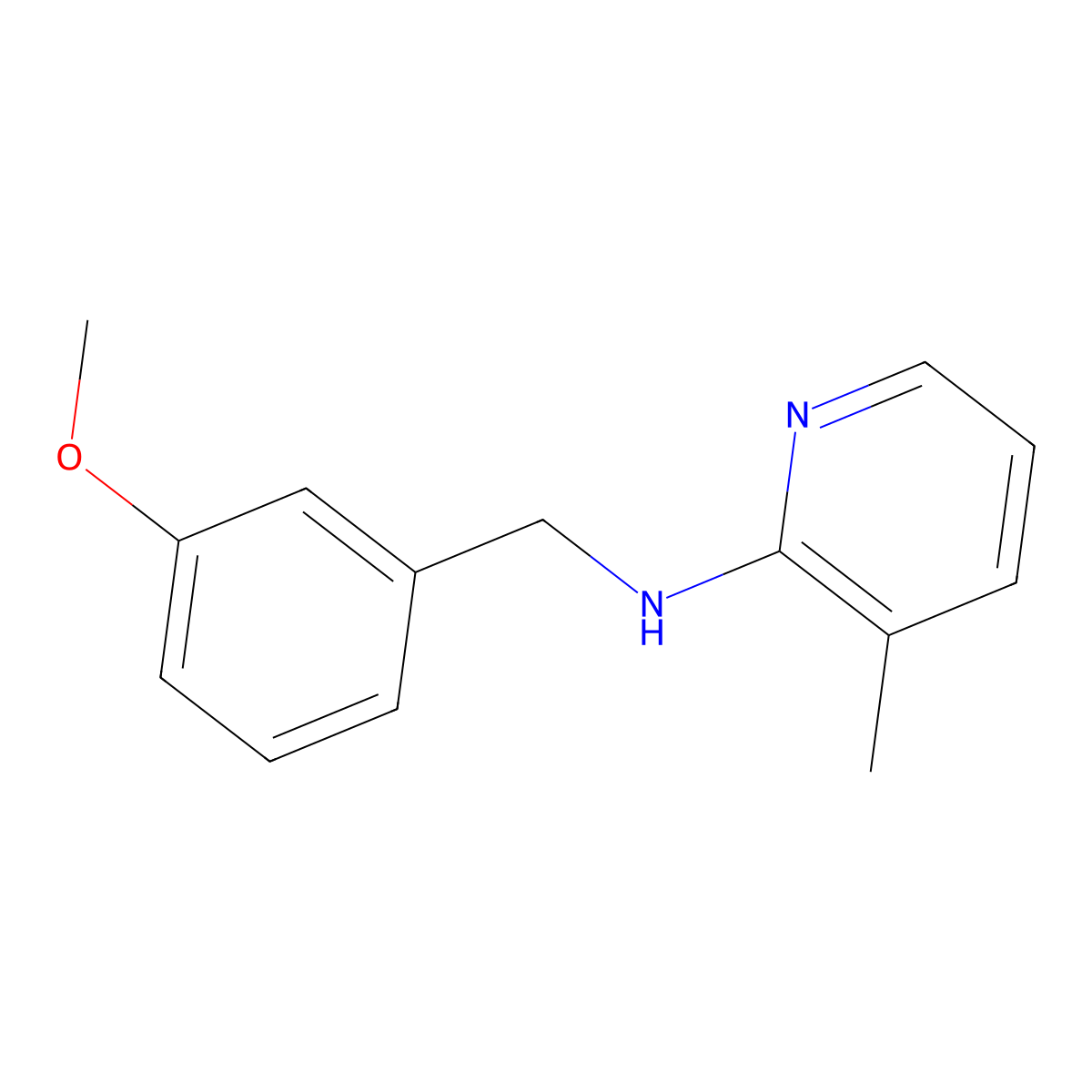 N-(3-methoxybenzyl)-3-methylpyridin-2-amine molecular structure, CAS 1275177-12-2