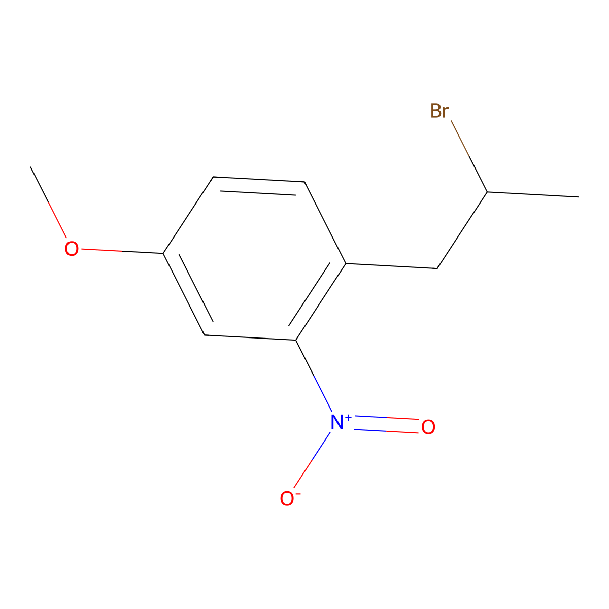 1-(2-Bromopropyl)-4-methoxy-2-nitrobenzene molecular structure, CAS 1275188-79-8