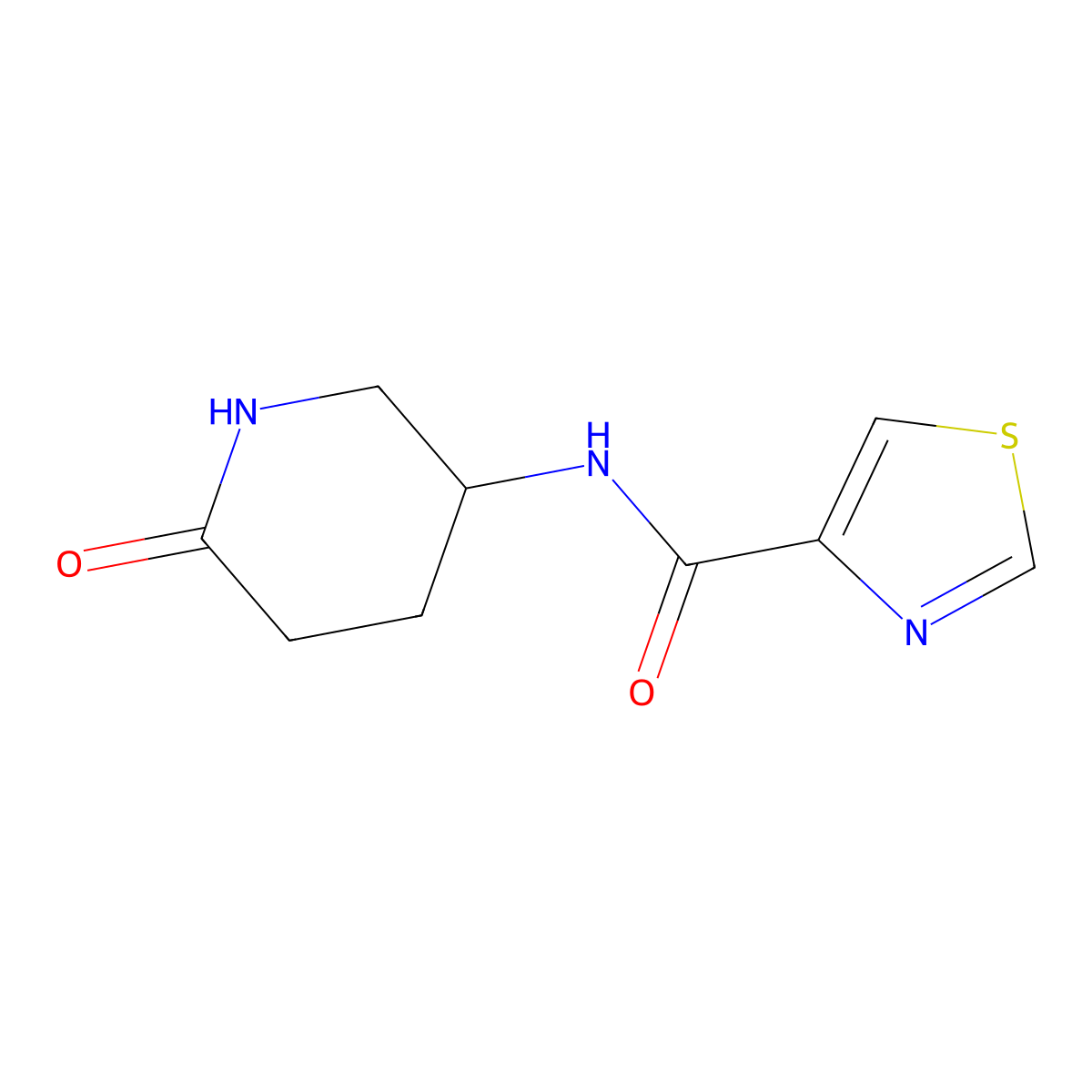N-(6-oxopiperidin-3-yl)-1,3-thiazole-4-carboxamide molecular structure, CAS 1275202-11-3